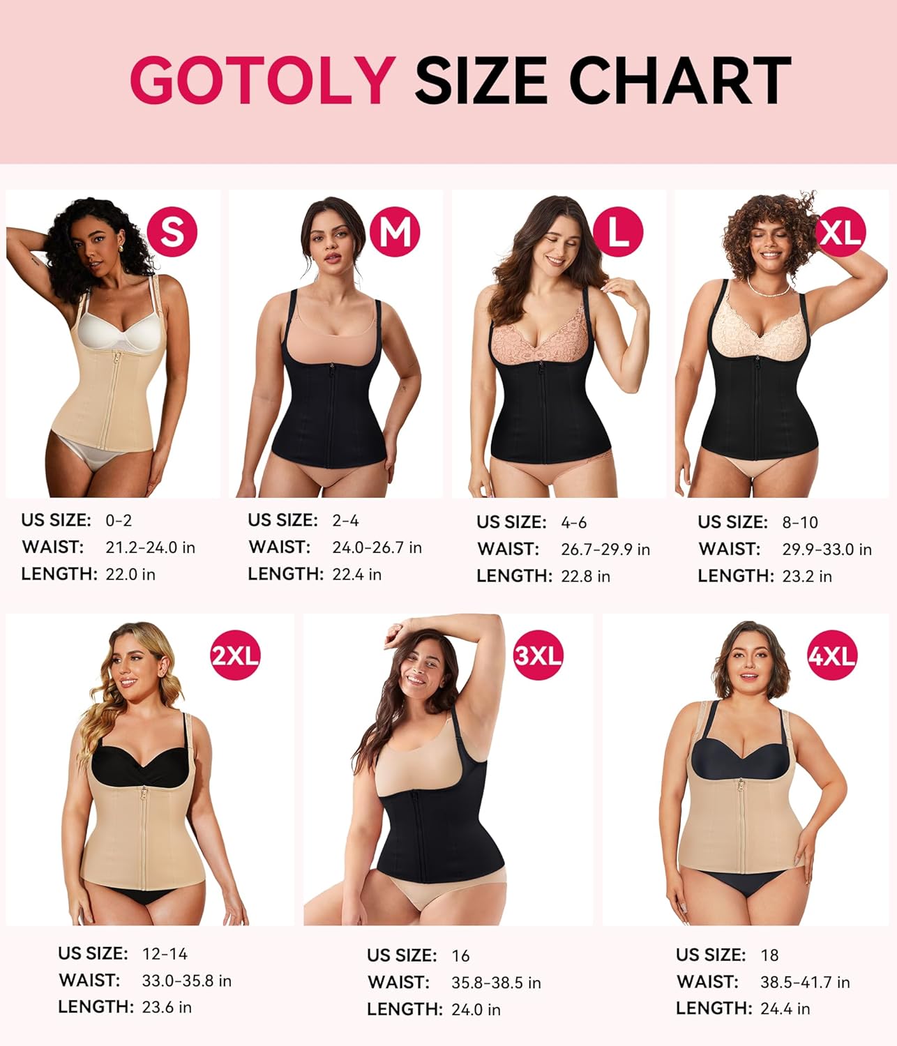Gotoly Quick Weight Loss, Adjustable Straps Body Shaper Waist Cincher Tank Top - Image 6