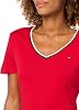 Vestido camisero de algodón de cuello V de manga corta para mujer, casual, ajuste holgado 5