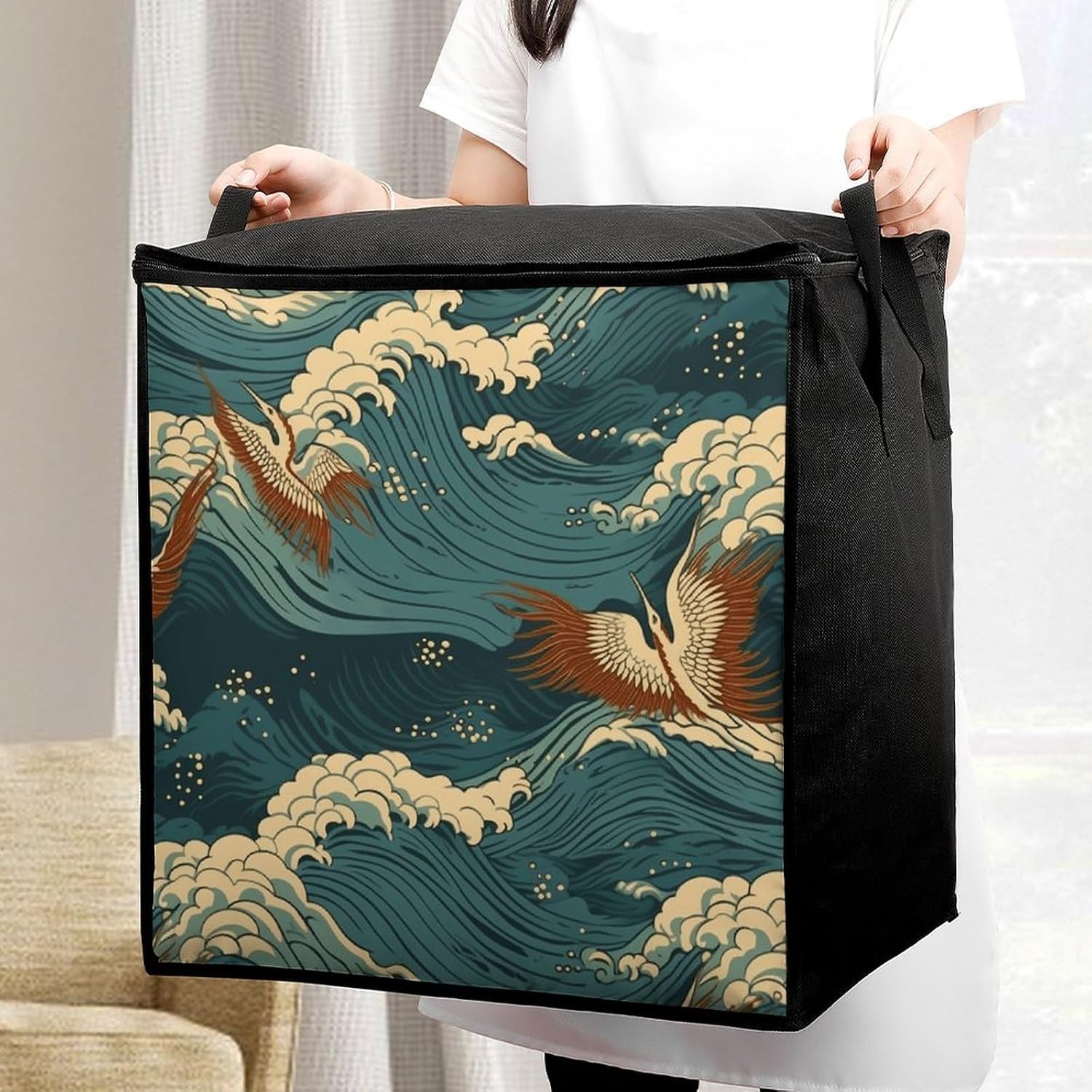 Comforter Storage Bag Large Capacity Zipper Clothes Storage Bag 70L image 5
