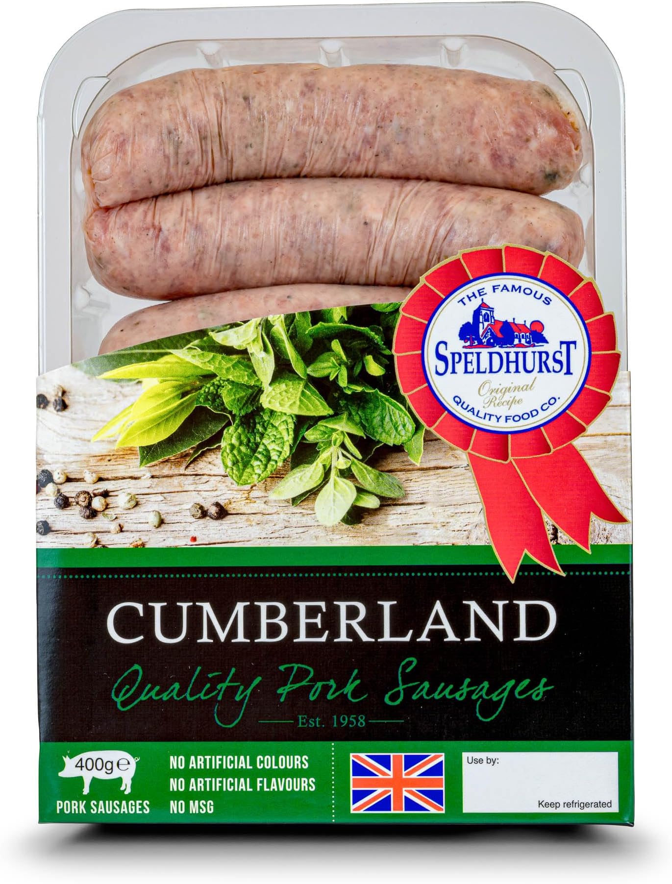 Speldhurst Quality foods Cumberland Pork Sausage, 400 g
