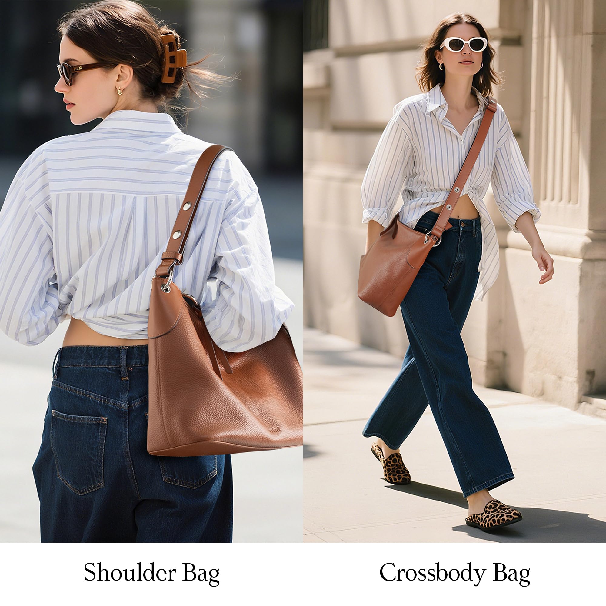 befen Borse hobo in vera pelle per le donne borse a tracolla alla moda borse a tracolla in vera pelle morbida hanbags con tracolla regolabile