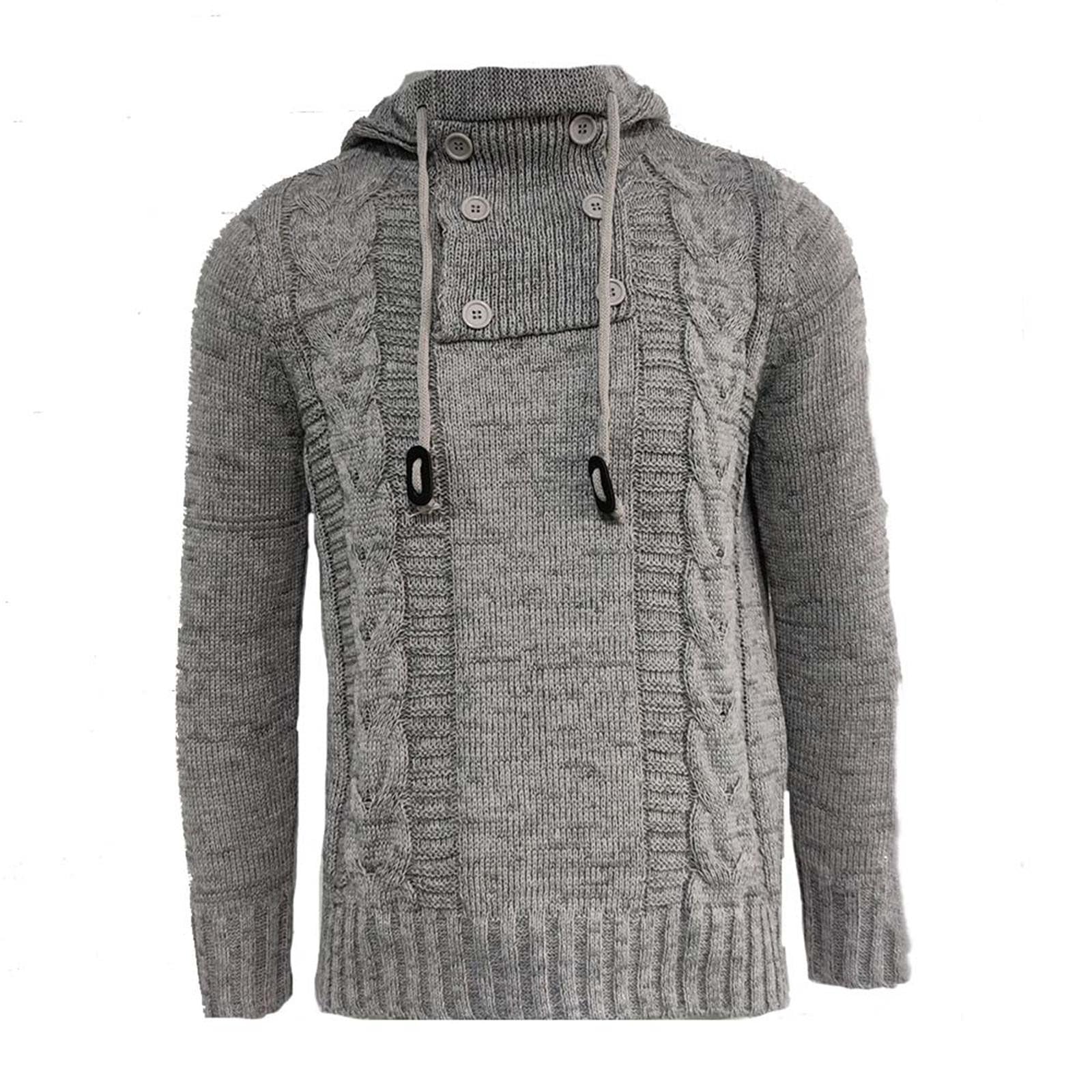Cardigans européens pour hommes avec sweat à capuche fermé oversized