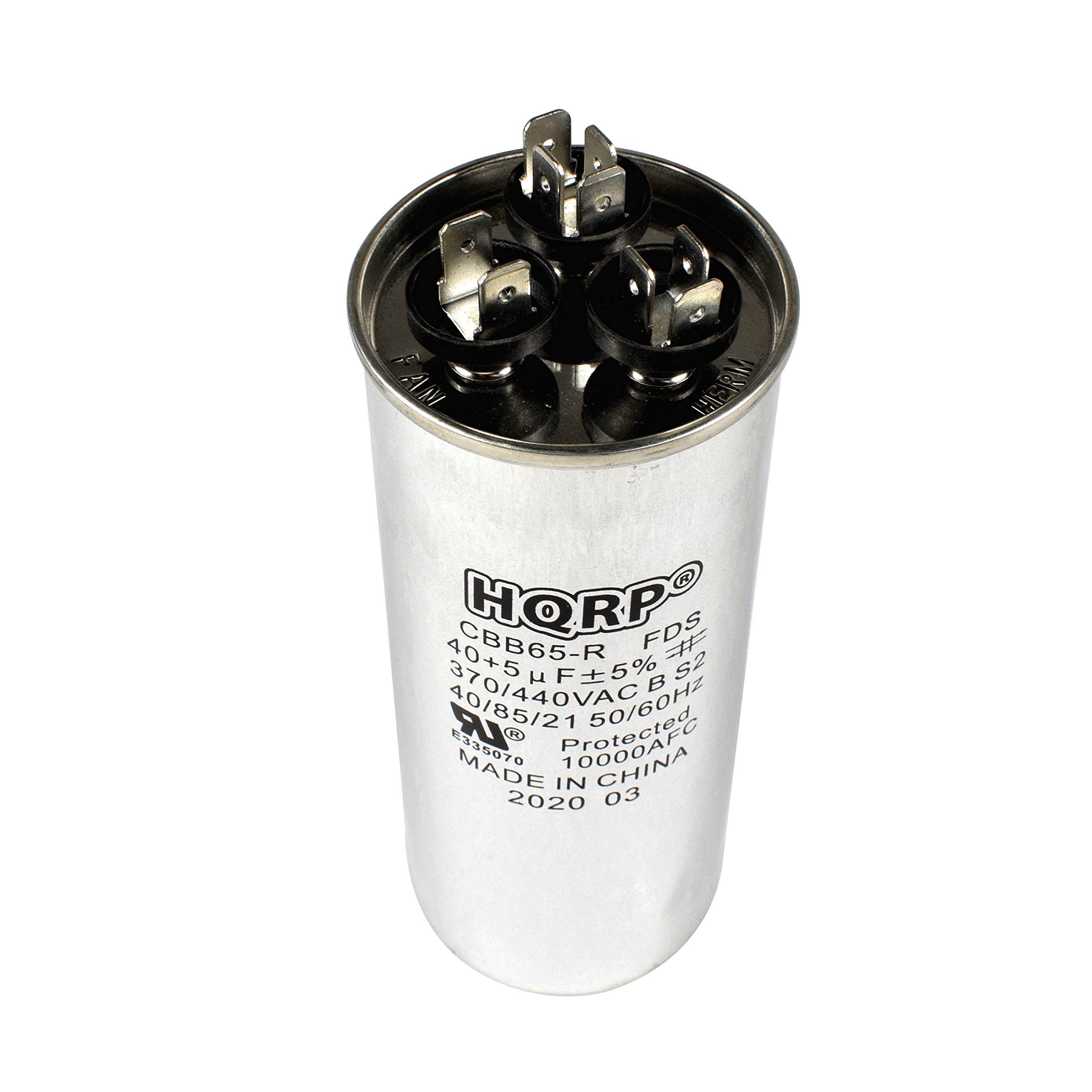 Condensateur Double HQRP 40+5 µF 370-440V – Démarrage Moteur CVC Rond