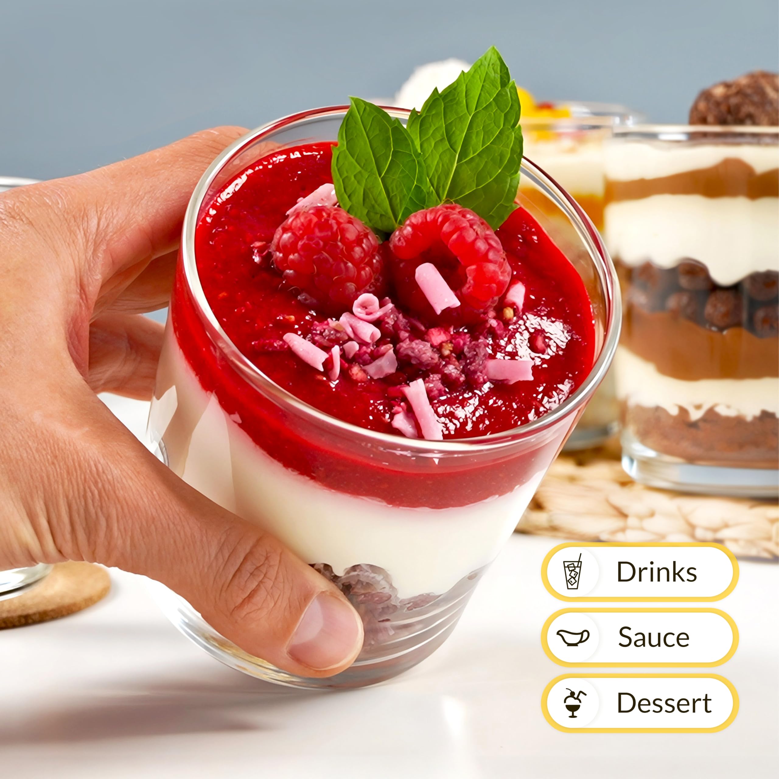Shot glazen set van 6 dessertglazen, 120 ml per stuk, ideaal voor het bewaren van... | bol