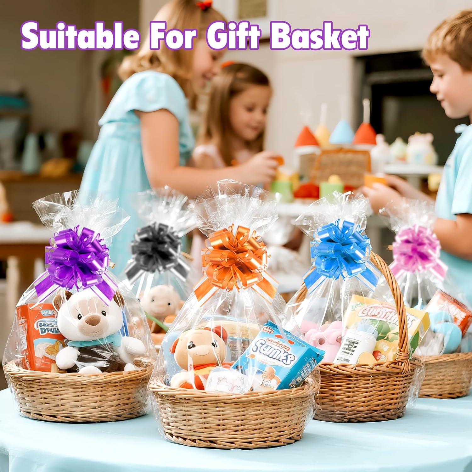 24PCS 6 Inch Large Pull Bows,12 Colors Bow for Gift Wrapping,Party Gift Wedding Ribbon Bows for Wrapping Boxes or Flower Decorations,Perfect for Christmas Valentine's Day Decoration Bow - Image 5