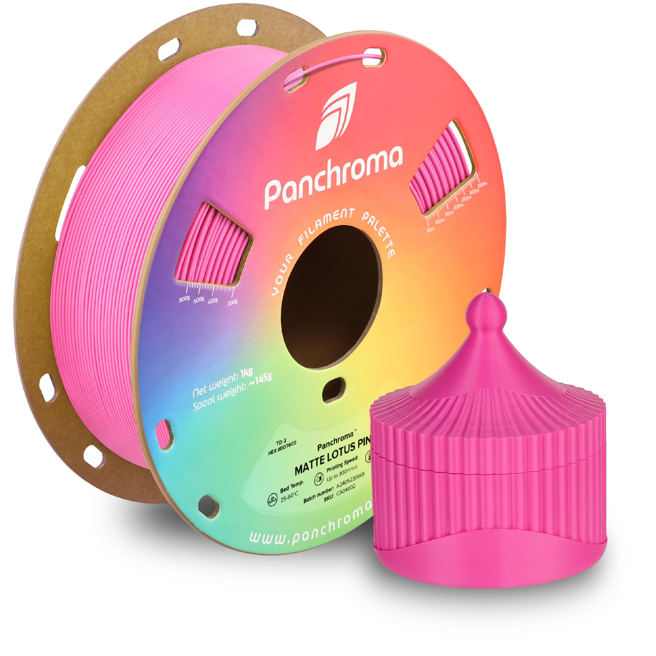 polymaker panchroma matte pla filament matte lotus pink 175mm 1kg 3d printing filament formerly polyterra matte 3d printer pla filament fit most fdm 3d printers 1kg spool 22lbs