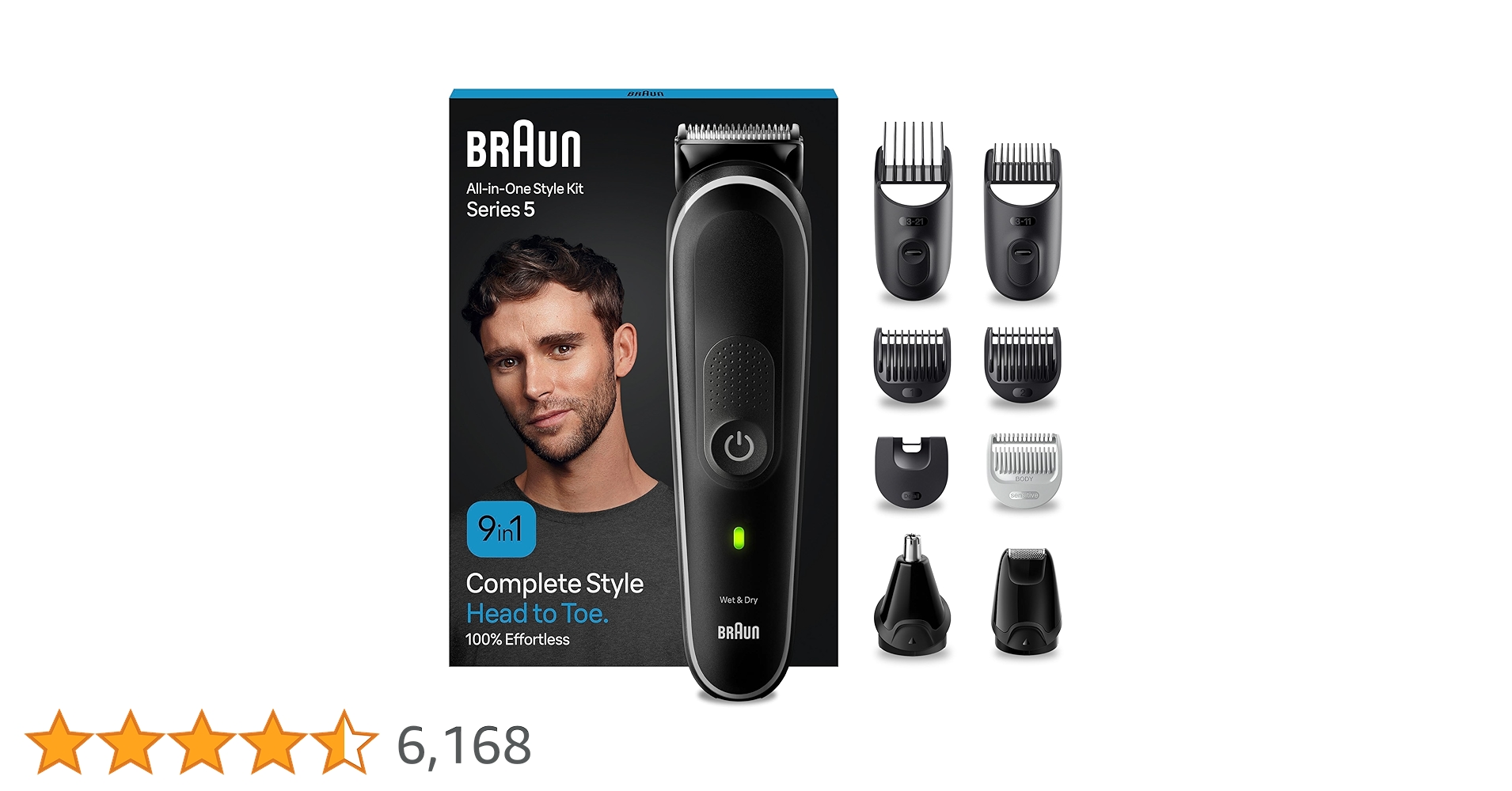 Braun MGK5410 Series 5 All-in-One Trimmer 9-in-1 Kit for