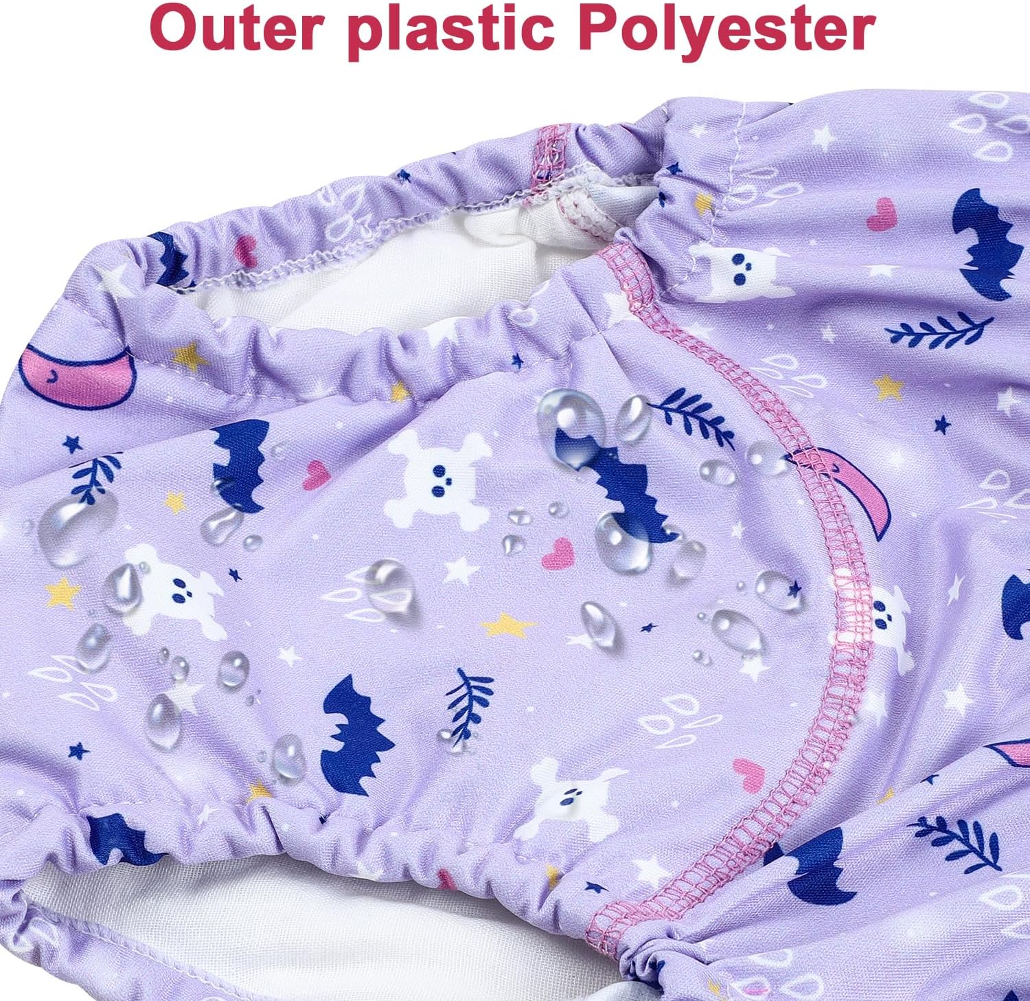 MooMoo Baby Waterproof Training Underwear Leakproof Rubber Pants for Potty Boys and Girls Purple 6 Years - Image 3
