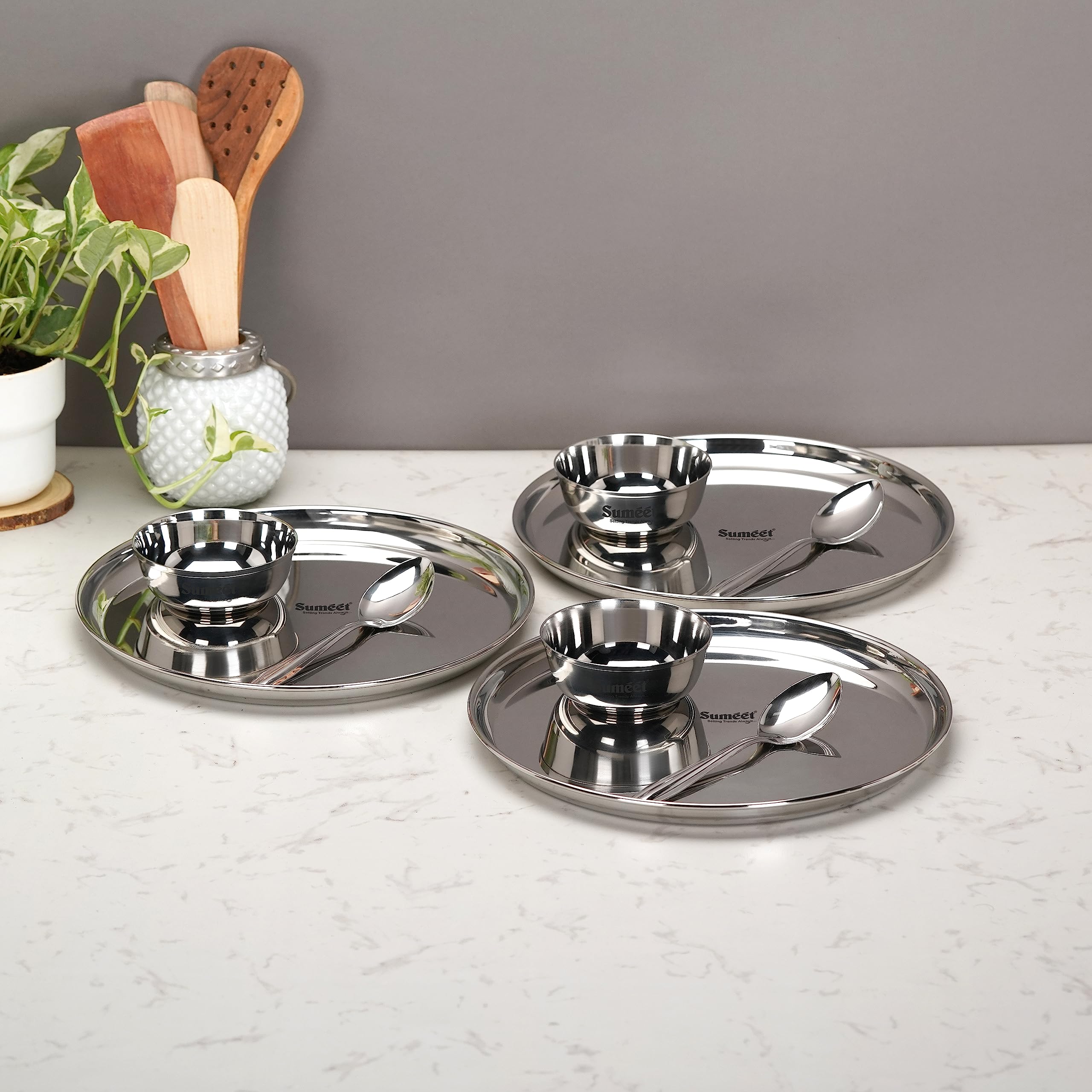 Sumeet Stainless Steel Dinner Set - 24 Piece -13