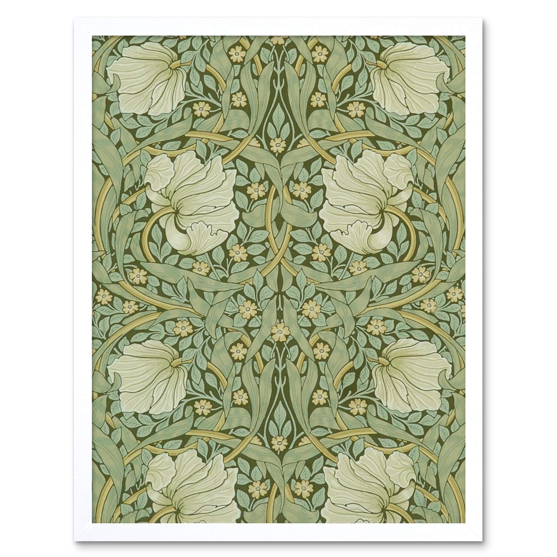 William Morris Pimpernel Arts Craft Pattern Design Art Print Framed Poster Wall Decor 12x16 inch