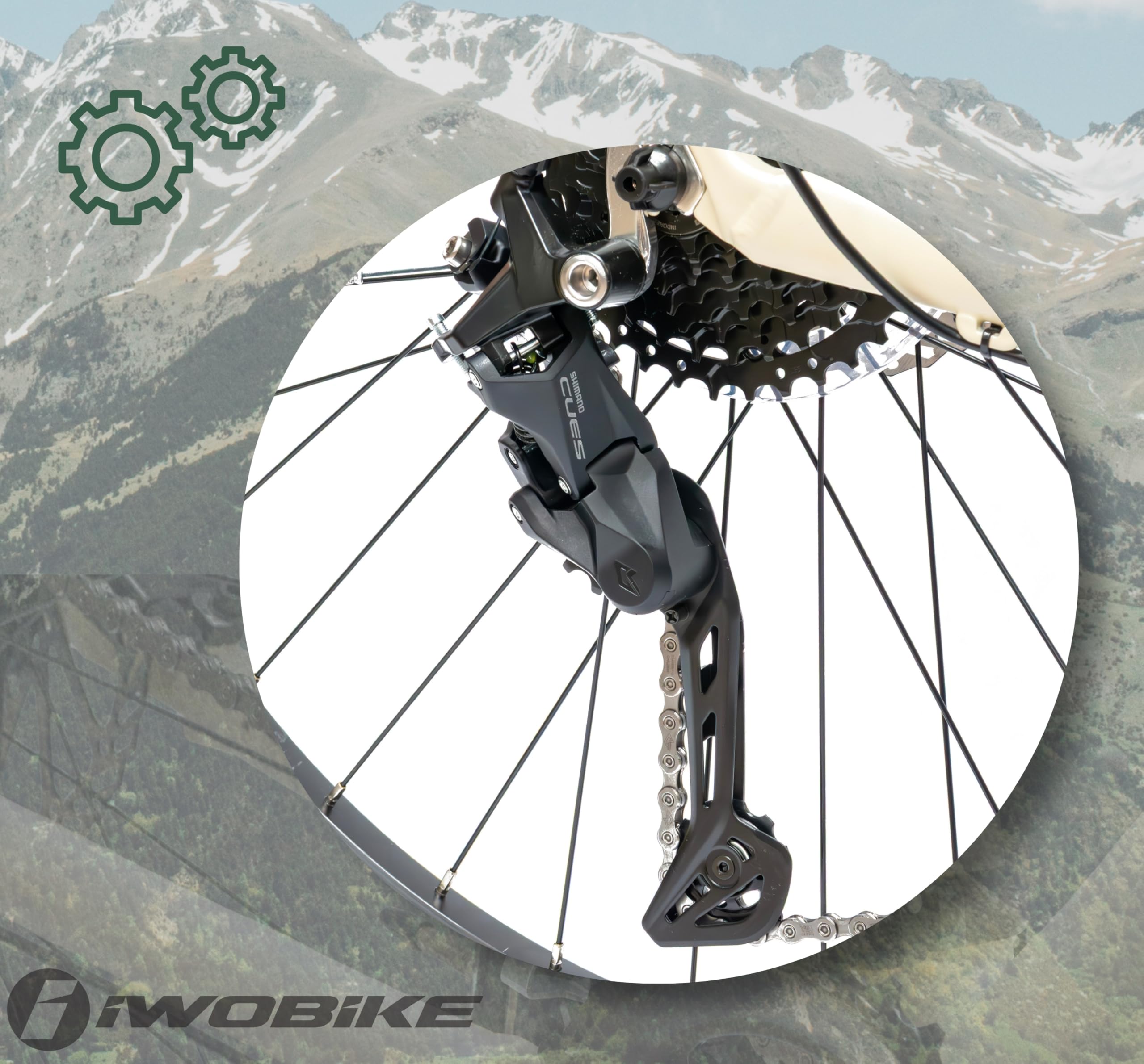 Rower Górski MTB, 29 Cali, Kremowy Mat z Zielonymi Wstawkami | Rower Górski MTB, 29 Cali, Kremowy Mat z Zielonymi Wstawkami, Męski, 18 Biegów, Rama Aluminiowa 18,5", Amortyzacja SR amortyz