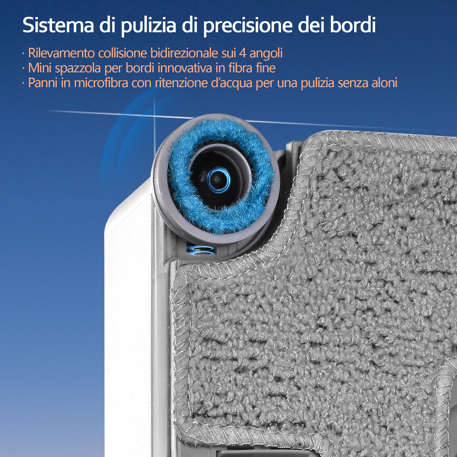 Lydsto WL07Max Robot Lavavetri Compatto, Quattro Ugelli ad Ultrasuoni, Pulizia Degli Angoli, 8000 Pa Lavavetri Elettrico, Serbatoio da 110ML, 4 Modalità di Pulizia