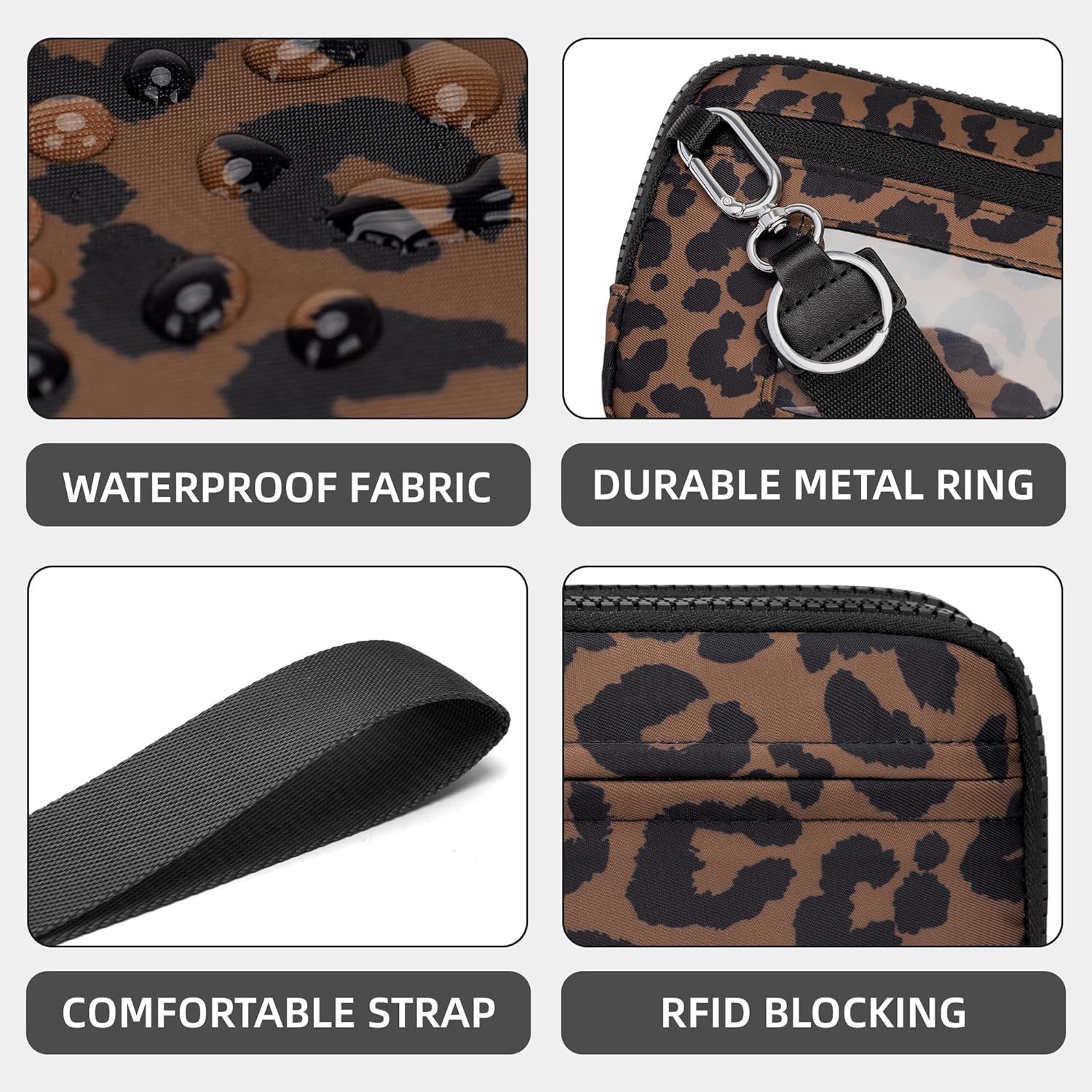 FODOKO Wristlet wallets for women Nylon Quilted Wallet with 4 Zippers,Travel Credit Card,Holder Cell Phone Organizer - Image 5