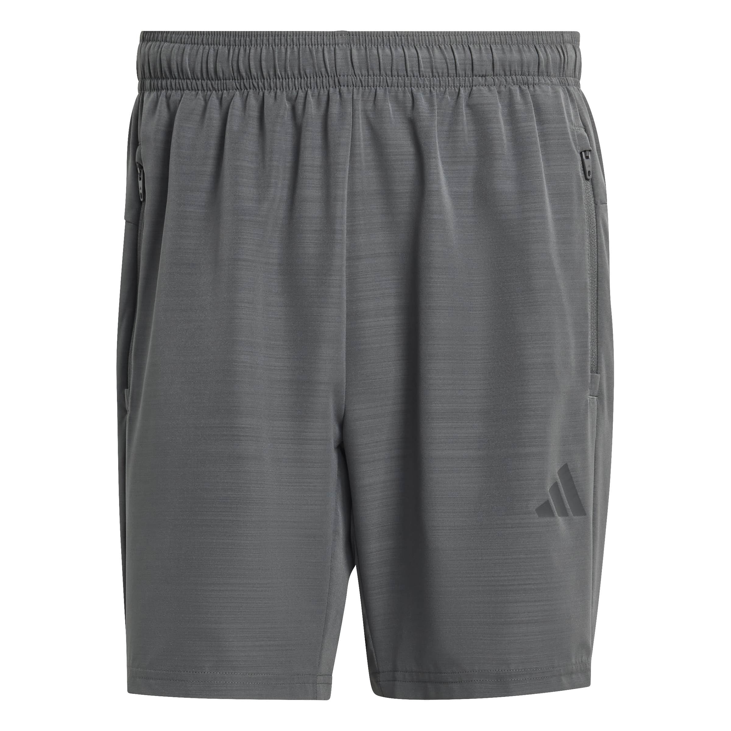 adidas Men's Workout Essentials Base Melange Woven Short Shorts, Black Melange, 3XL 9 inch
