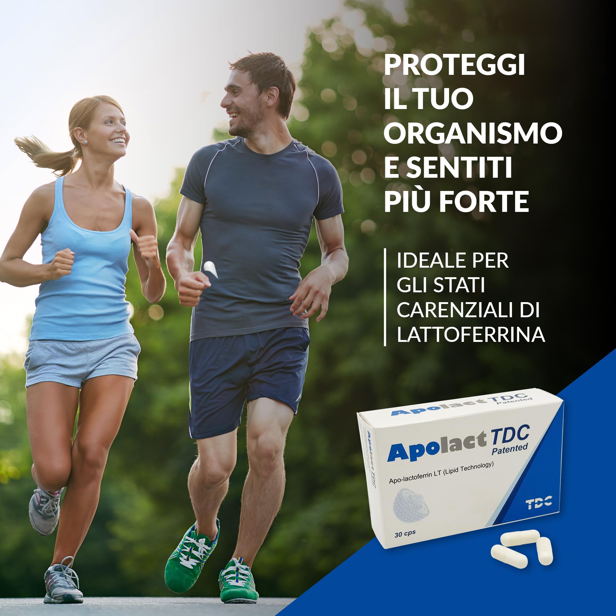 APOLACT TDC - Apo-lattoferrina in liposomi utile per il trattamento degli stati carenziali o nei casi di aumentato fabbisogno di lattoferrina