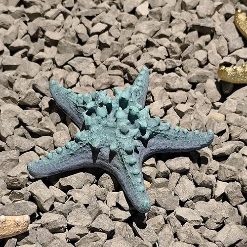 Miniatura 6 de Centro de mesa azul decorativo de estrella de mar, artesanía de estrellas de mar reales, resina hecha a mano, estrella de mar de mar estilo playa