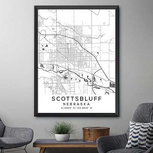 Miniatura 4 de Mapa de Scottsbluff, Nebraska, Light 2 (12x16)