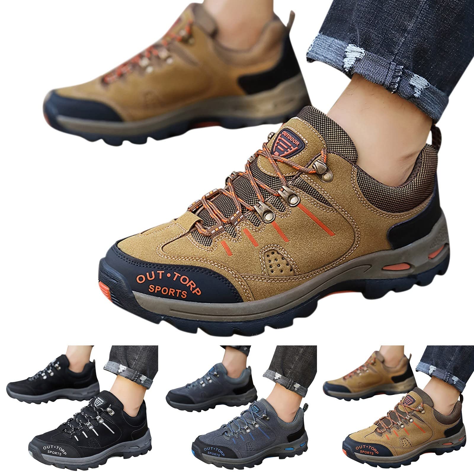 Wanderschuhe Herren Wasserdicht Atmungsaktiv Outdoorschuhe Rutschfest