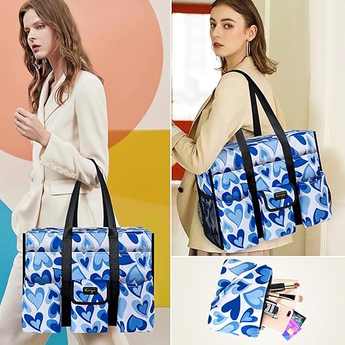 Miniatura 3 de Bolsa de mano resistente al agua con 19 bolsillos exteriores e interiores, bolsa grande para mujeresprofesorestrabajo