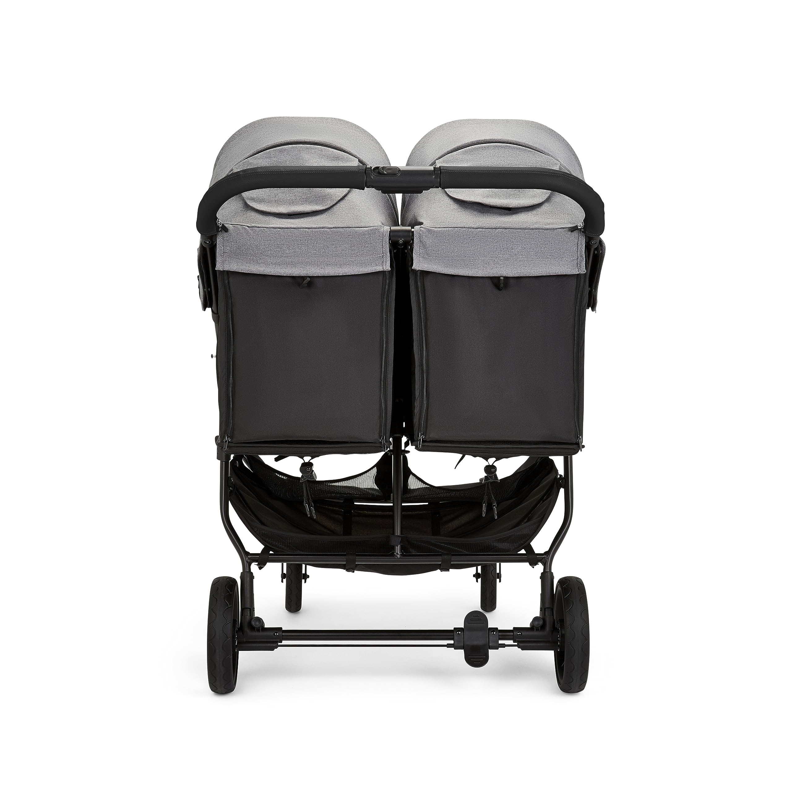 Ickle Bubba Venus Poussette double – Convient de la naissance à 15 kg (environ 3 ans), compacte, légère, pliable, avec habillage pluie (Gris de l'espace)