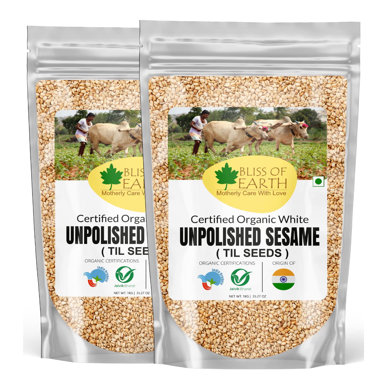 Bliss of Earth Organic Unpolished Sesame Seeds White For Eating, Raw Til Seeds Pack Of 2x1kg (B09B53LY7V) Amazon Price History, Amazon Price Tracker