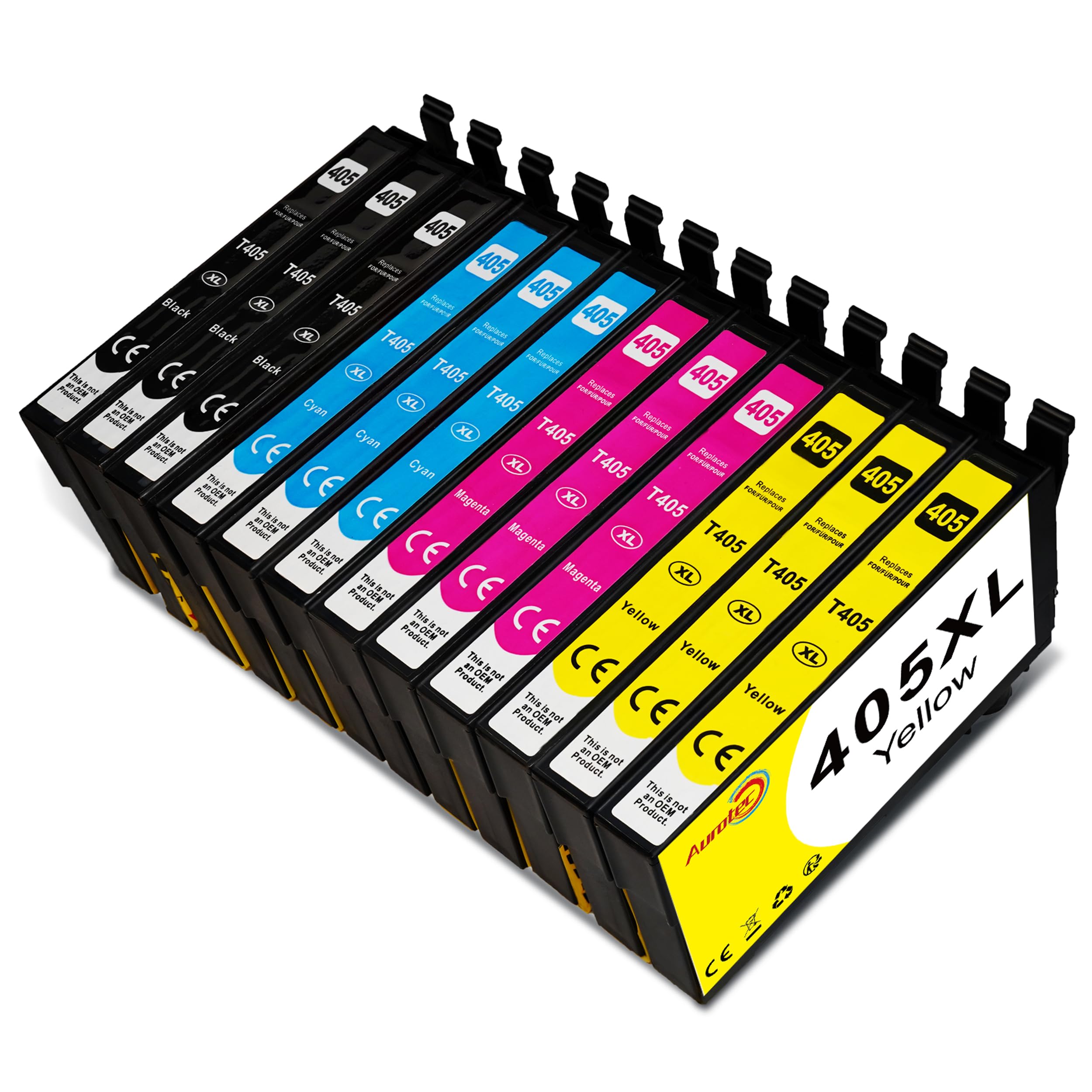 Aurotec cartucce 405 XL 405 compatibili con cartucce Epson 405 405XL Multipack Compatibile con Epson wf7830 wf7840 WF3820 WF3825 WF4820 WF4825 WF4830 WF7310 WF7835(12-Pack)
