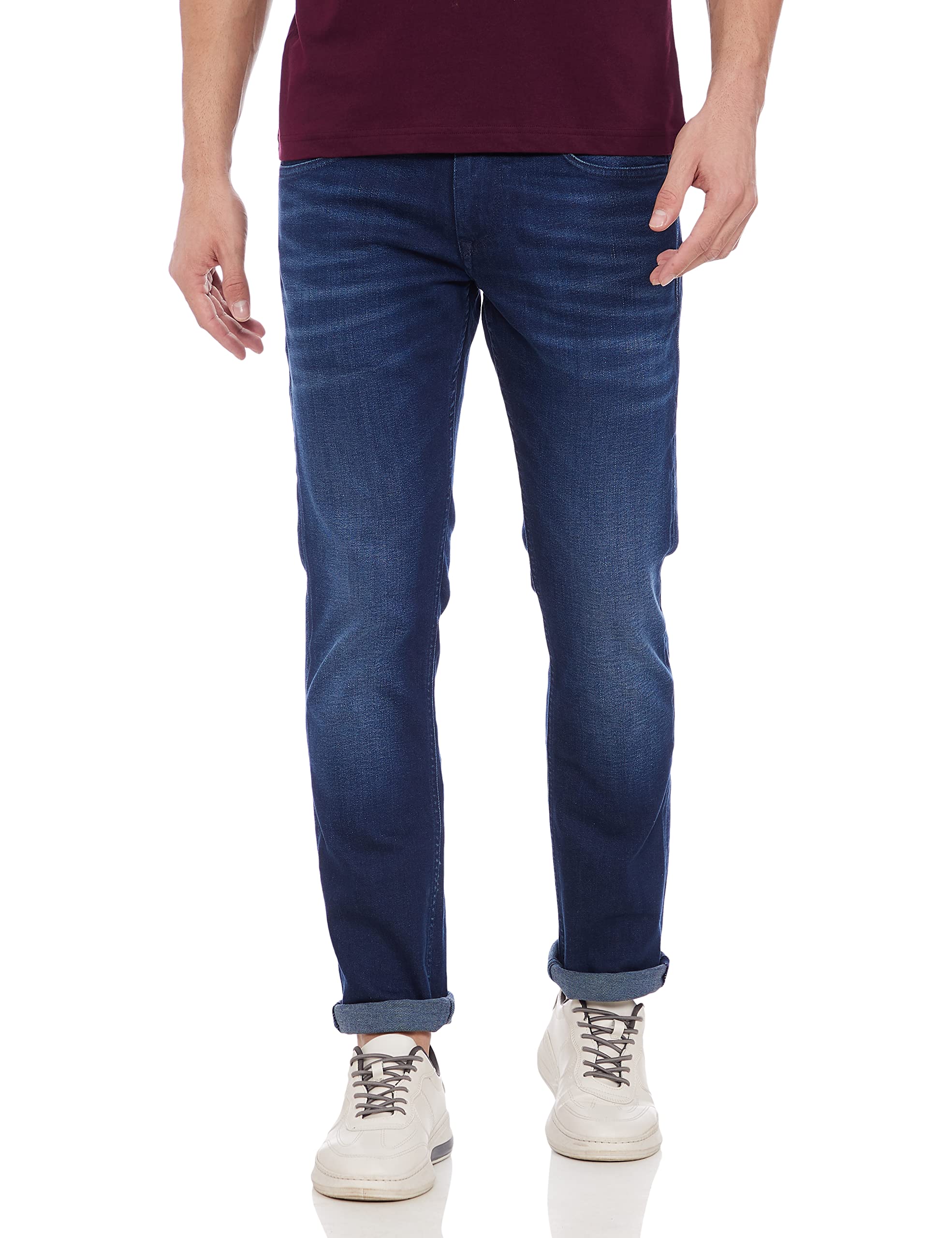 Pepe JeansMen's Regular Fit Mid Rise Jeans