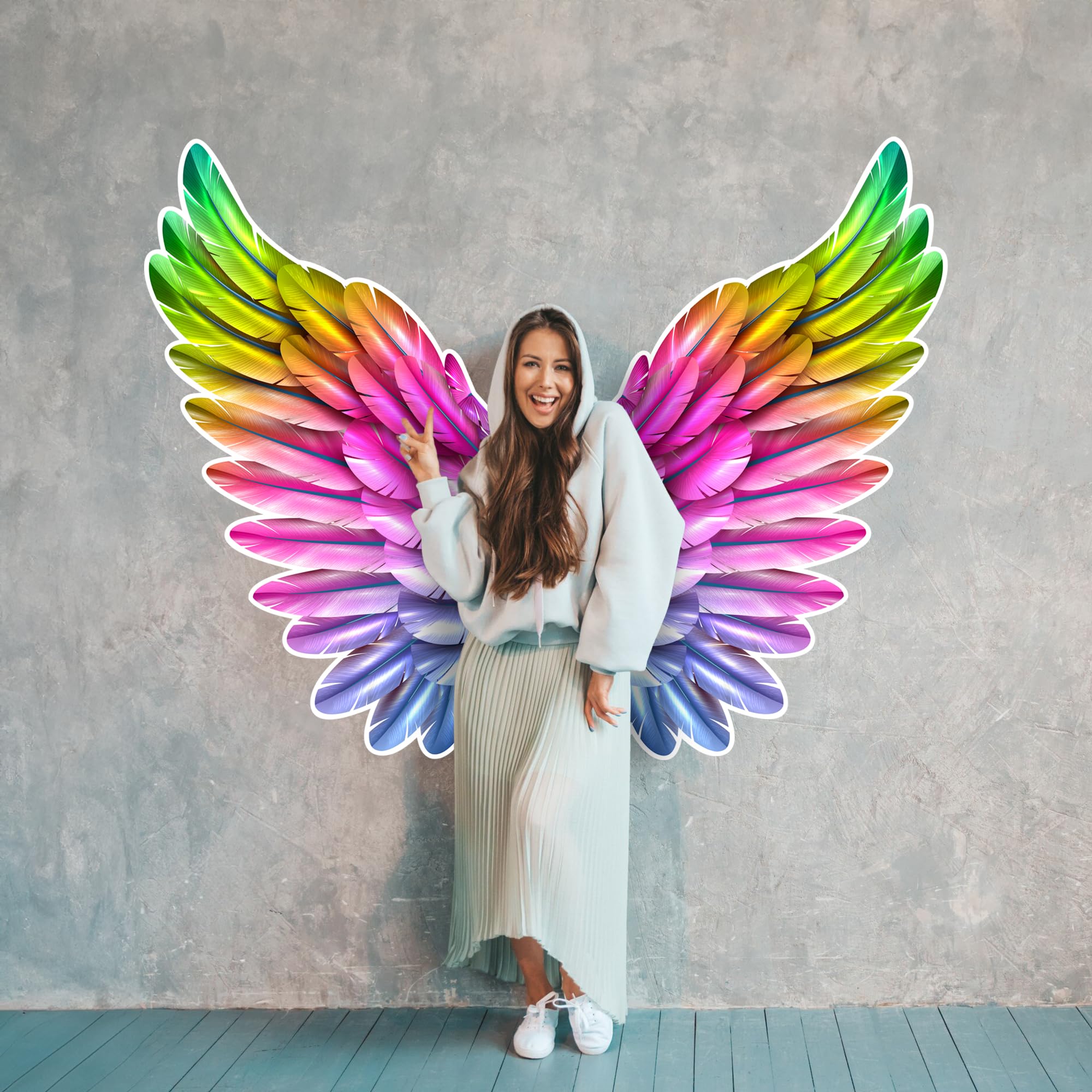 Wing 壁掛け♡ Amazon.com: Generic Angel Wing Wall Stickers, Peel and Stick