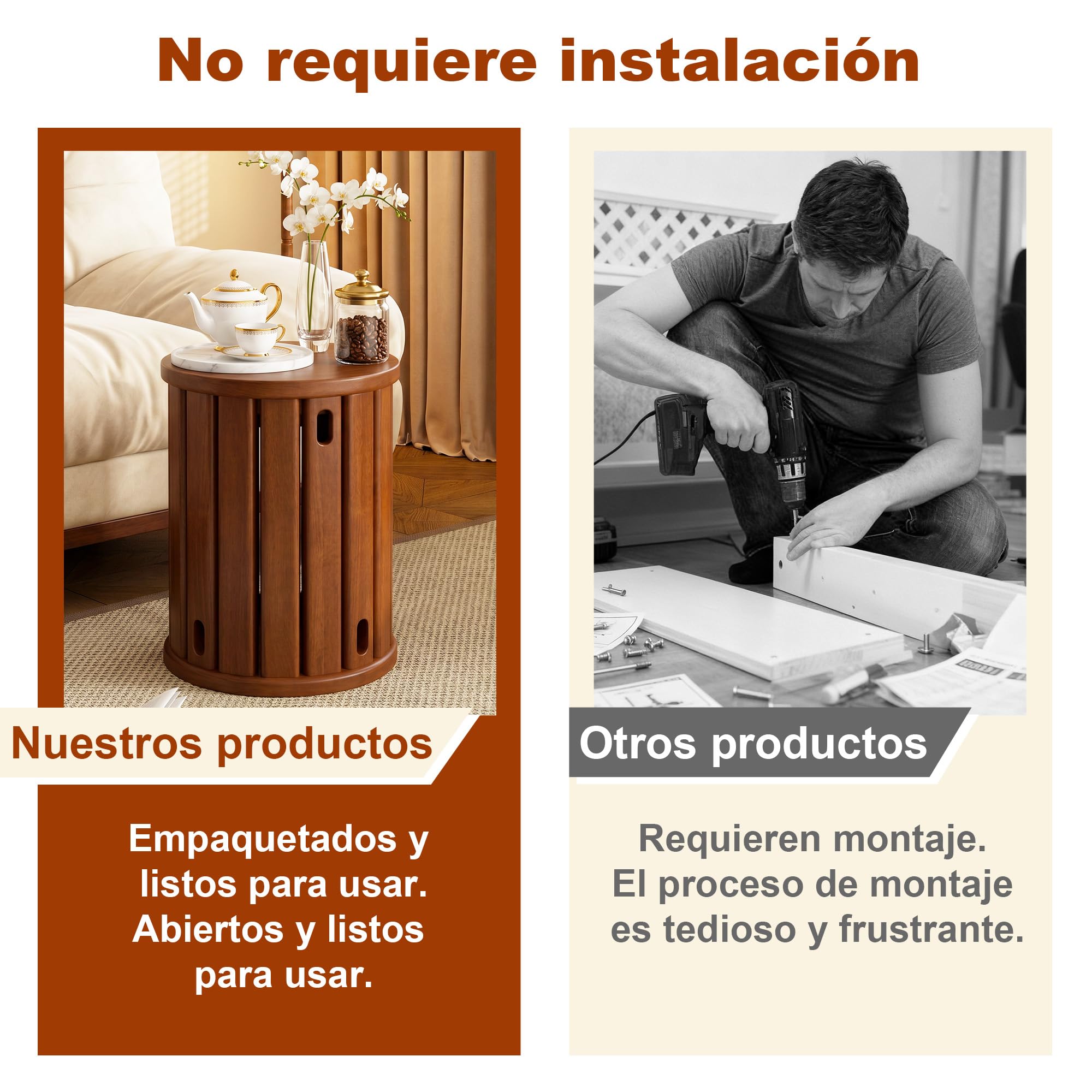 Set De 4 Taburetes Apilables De Madera Maciza Sin Instalación - Sillas De Comedor 4 En 1 Taburete para Tocador Sillas De Cocina Sillas para Mesa De Comedor Multifuncionales Desmontables