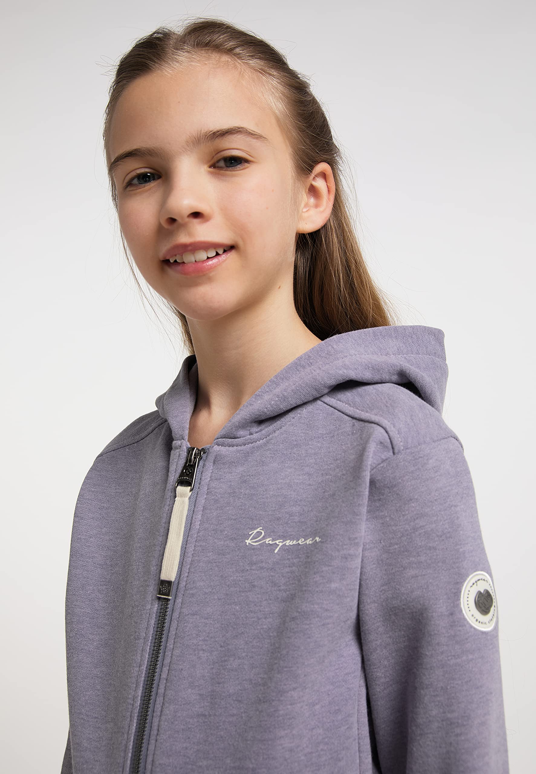 Ragwear Felpa da ragazza THEA ZIP ORGANIC con cappuccio e chiusura lampo, per le mezze stagioni, in morbido cotone biologico