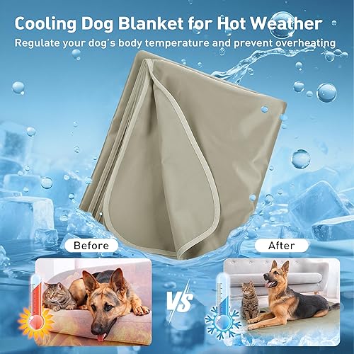 Miniatura 2 de Kritter Planet Tapete refrescante impermeable para perro, manta suave para mascotas para verano, alfombra ligera para exteriores, funda reversible