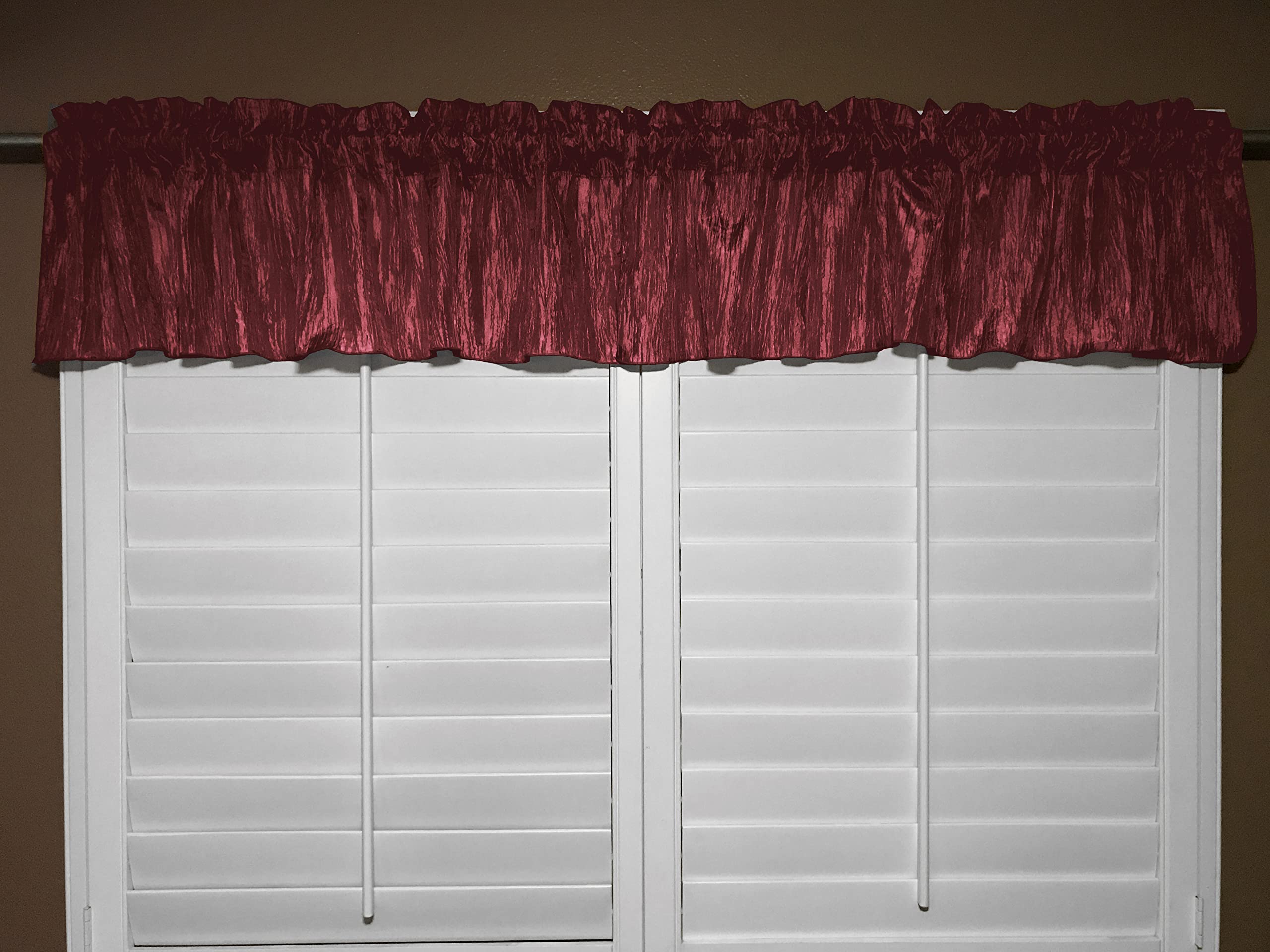 Zen Creative Designs Crinkle Crushed Taffeta Window Valance Home Décor Bedroom Nursery Kitchen Window (58