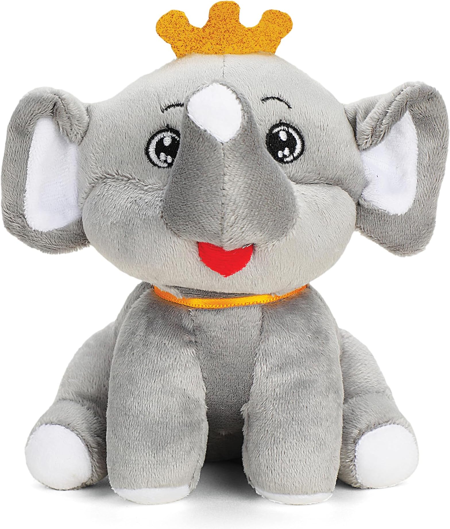 Webby Plush Cute Crown Elephant Soft Toy for Kids - 20 CM
