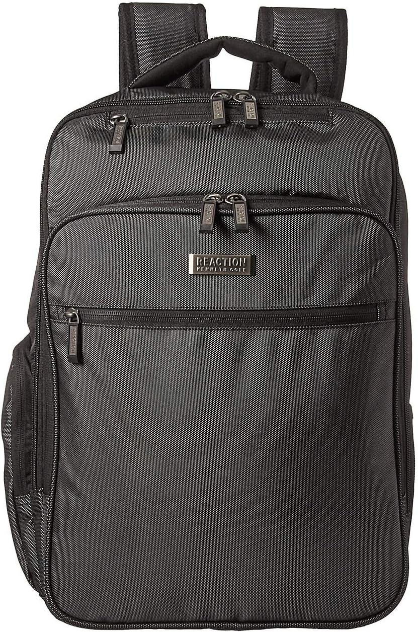 Kenneth Cole Reaction Brooklyn Commuter Backpack Slim 16" Laptop Computer & Tablet Anti-Theft RFID Business, Work, , & Travel Bookbag, Charcoal Polyester