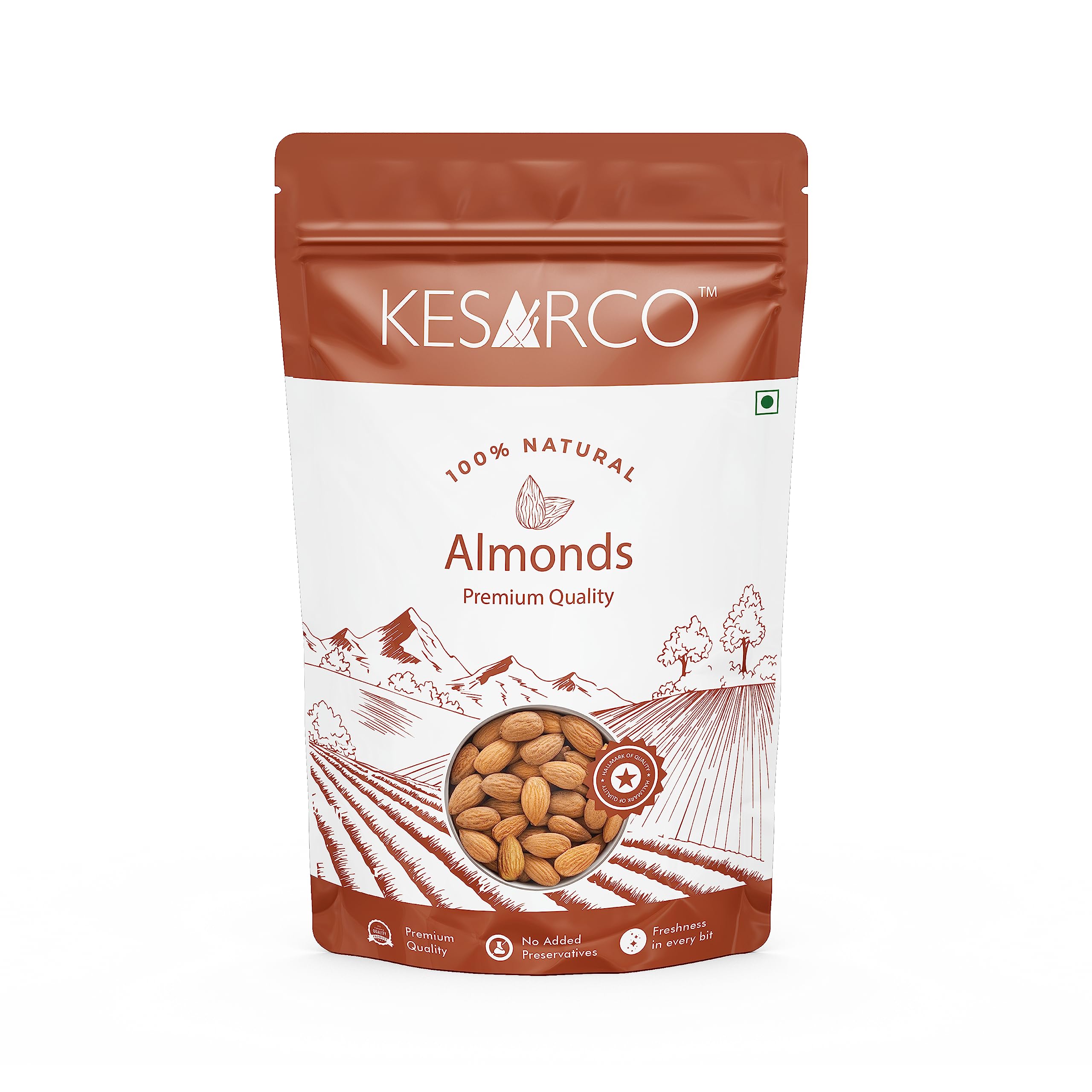 KesarCo 100% Natural Raw Almonds 1 kg | Premium Badam Giri | High in Calcium and Phosphorus | Rich in Vitamin E | Plant Based Protein | Whole Natural Almond Kernels | Pack of 2 x 500gm (B0CJ5BZJ71) Amazon Price History, Amazon Price Tracker
