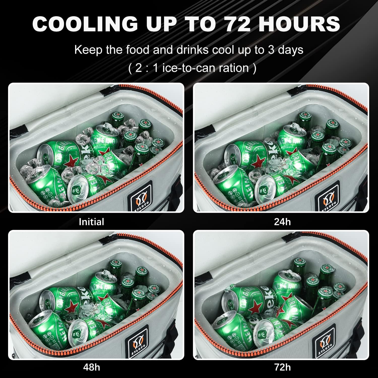 Backpack Cooler, XYLOTO Lightweight Insulated Cooler Bag, Waterproof& Leakproof Large Capacity