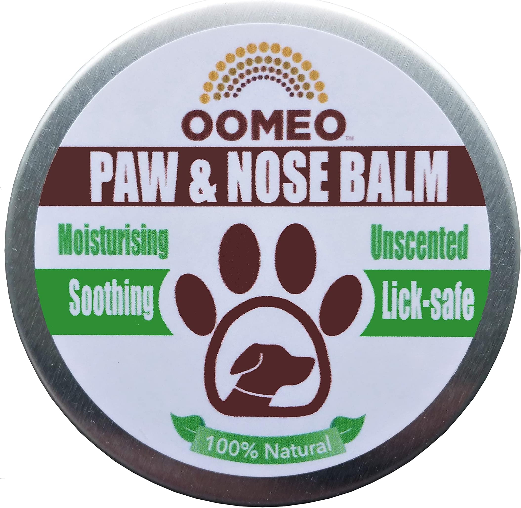 OOMEO Paw & Nose Balm for dogs, Vegan with Hemp and Oatmeal,100% Natural, 30ml
