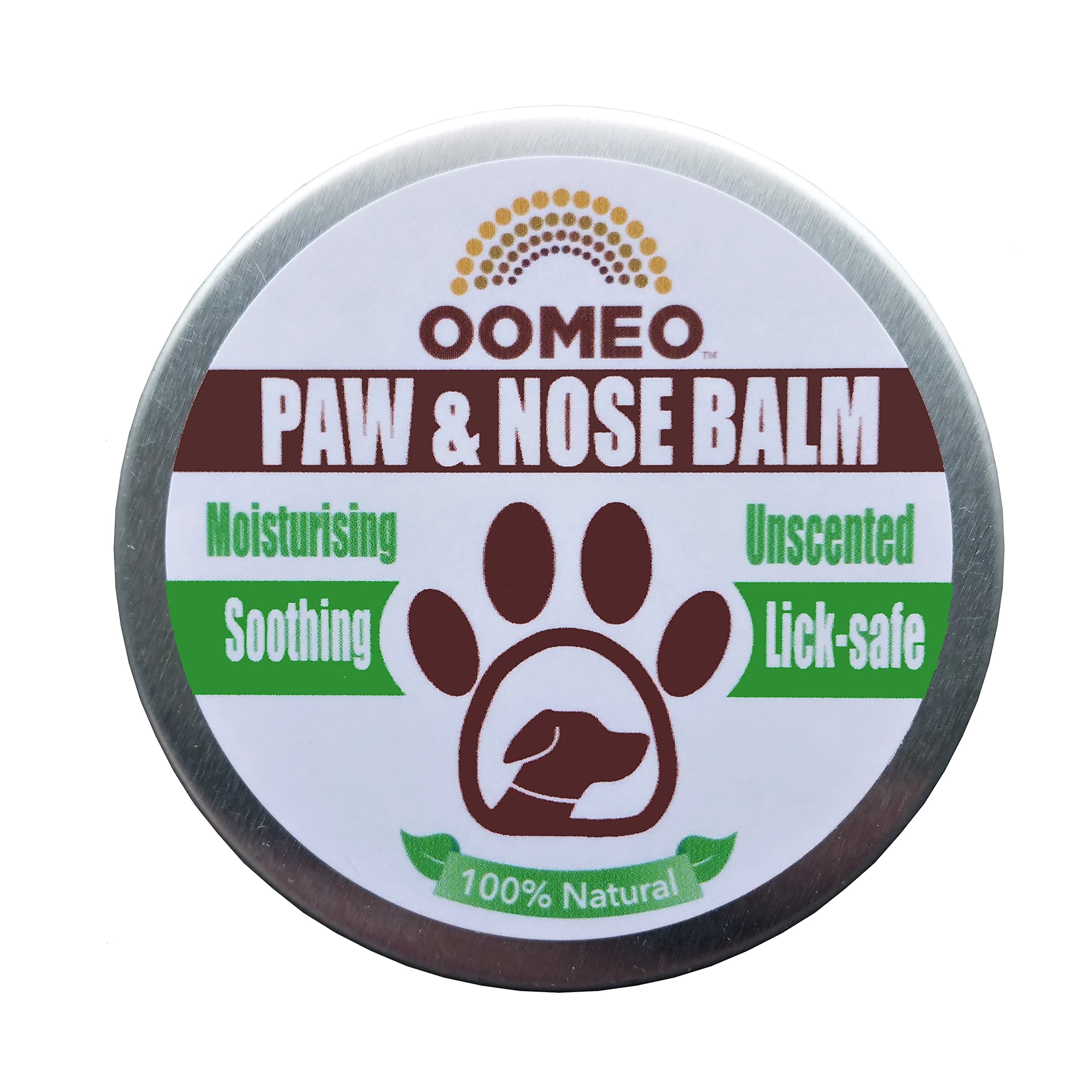 OOMEO Paw & Nose Balm for dogs, Vegan with Hemp and Oatmeal,100% Natural, 30ml