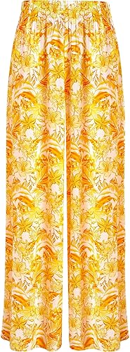 Vilebrequin, Pantalones Grandes De Viscosa con Estampado Tahiti Flowers para Mujer