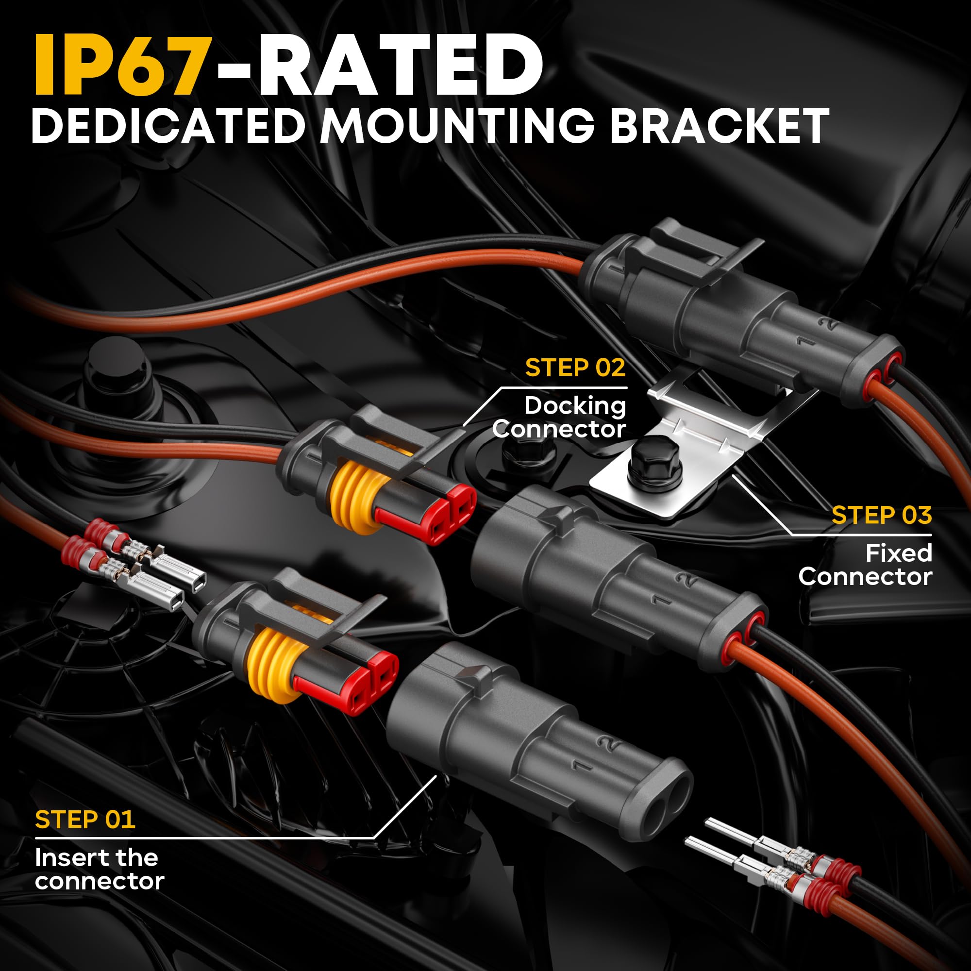 DxCRIMP Kit Pince à Sertir Connecteur Étanche Auto, 1-6 Pins, 3 Outils