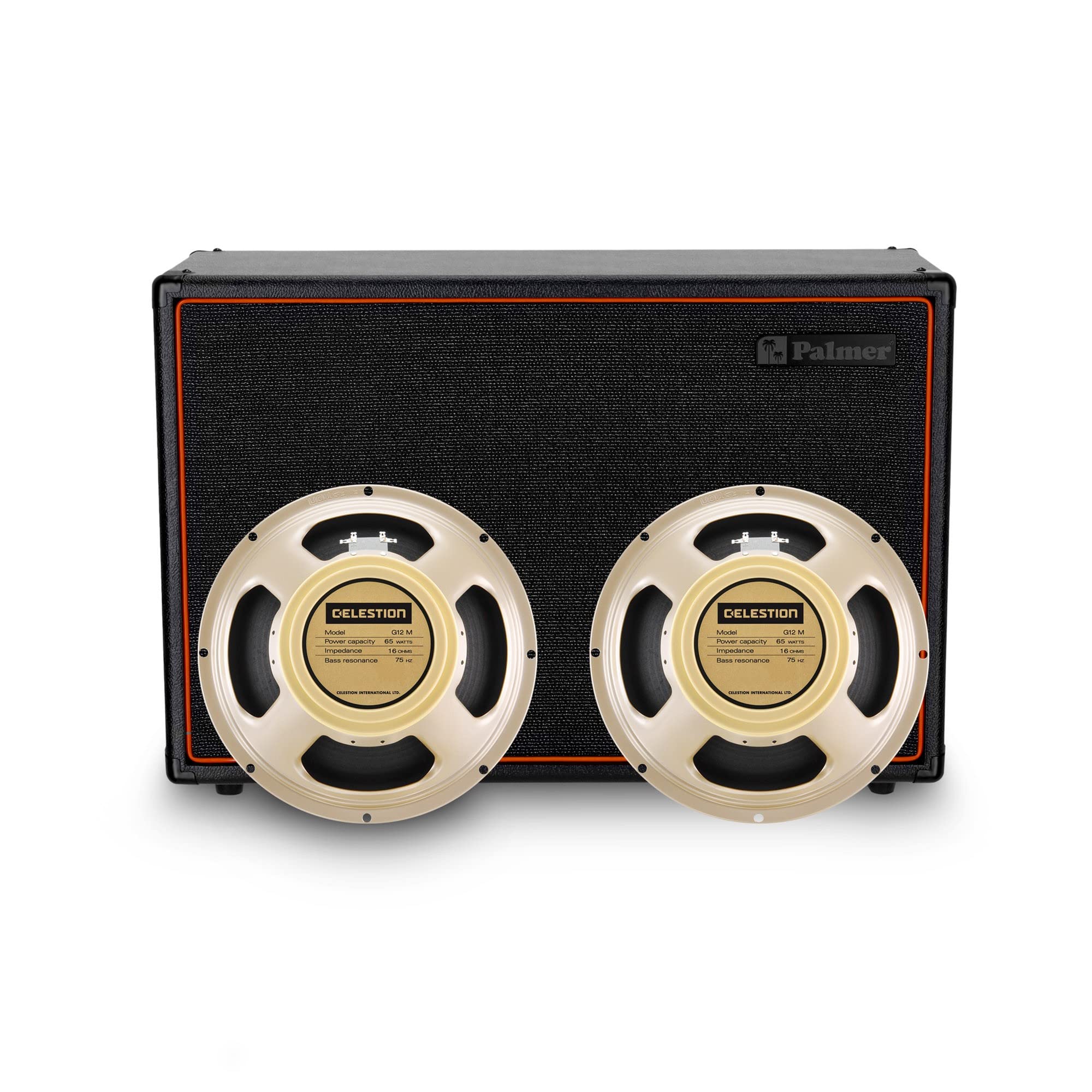 Palmer CAB 212 BX CRM Boîtier pour guitare avec Celestion Creamback 2 x 12 Dos ouvert