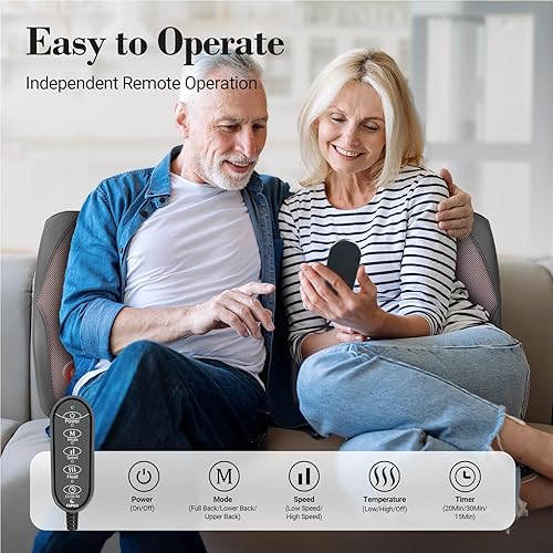 Miniatura 4 de Shiatsu - Masajeador de espalda baja, regalo para mujeres, hombres, almohada de masaje 3D para aliviar el dolor, masajeador rodante para oficina en