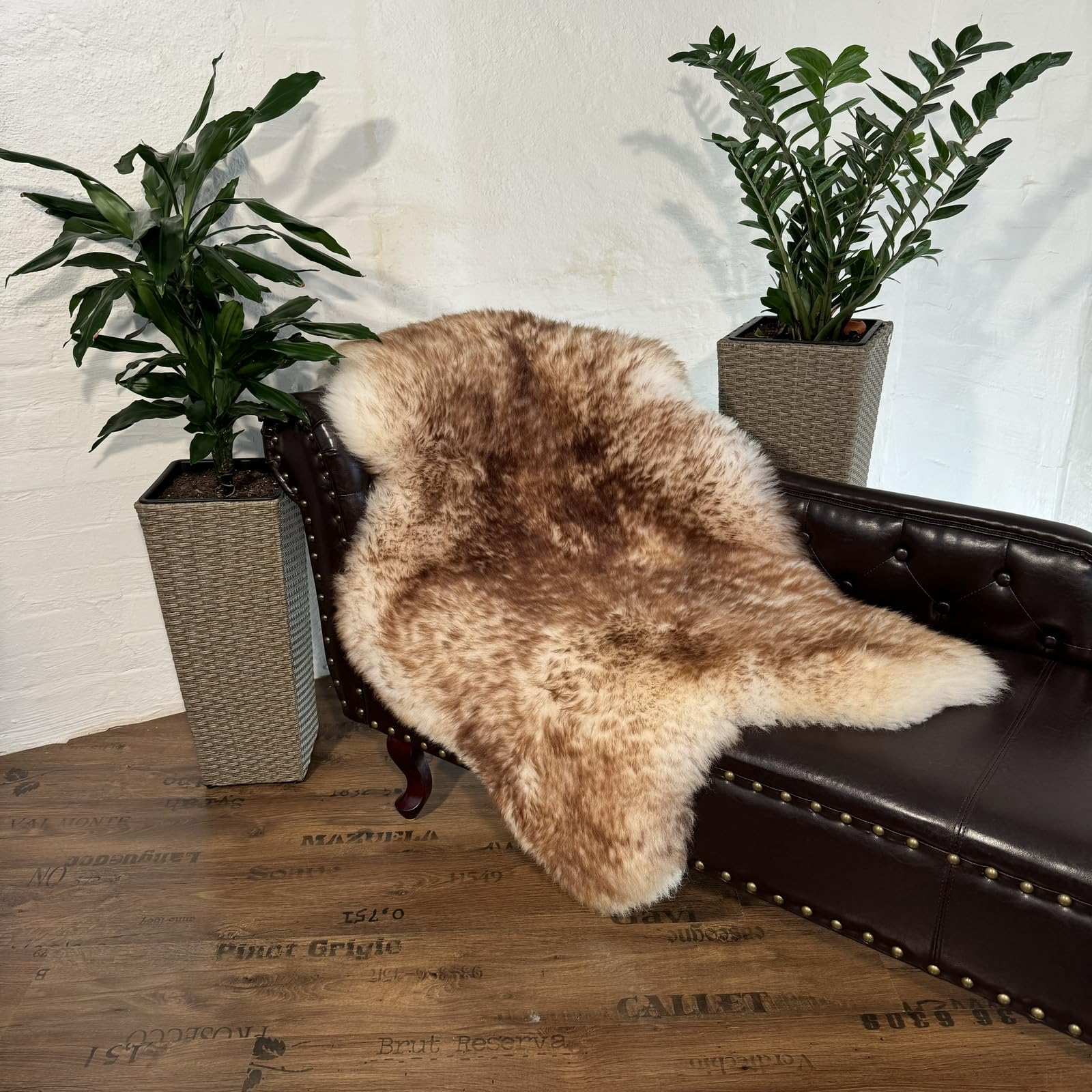 MEIWITT® Öko Schaffell Lammfell Naturfell Echtfell Teppich Weiß