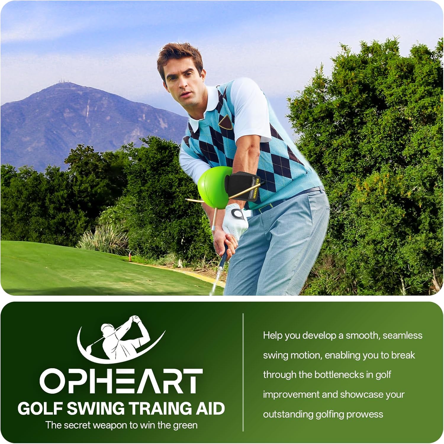 The Connector Golf Training Aid in Improving Hand Positioning, Smart Ball Golf Training Aid for Posture Correction Practice. Golf Swing Trainers are Suitable for Golfers at All Levels, (with Velcro)
