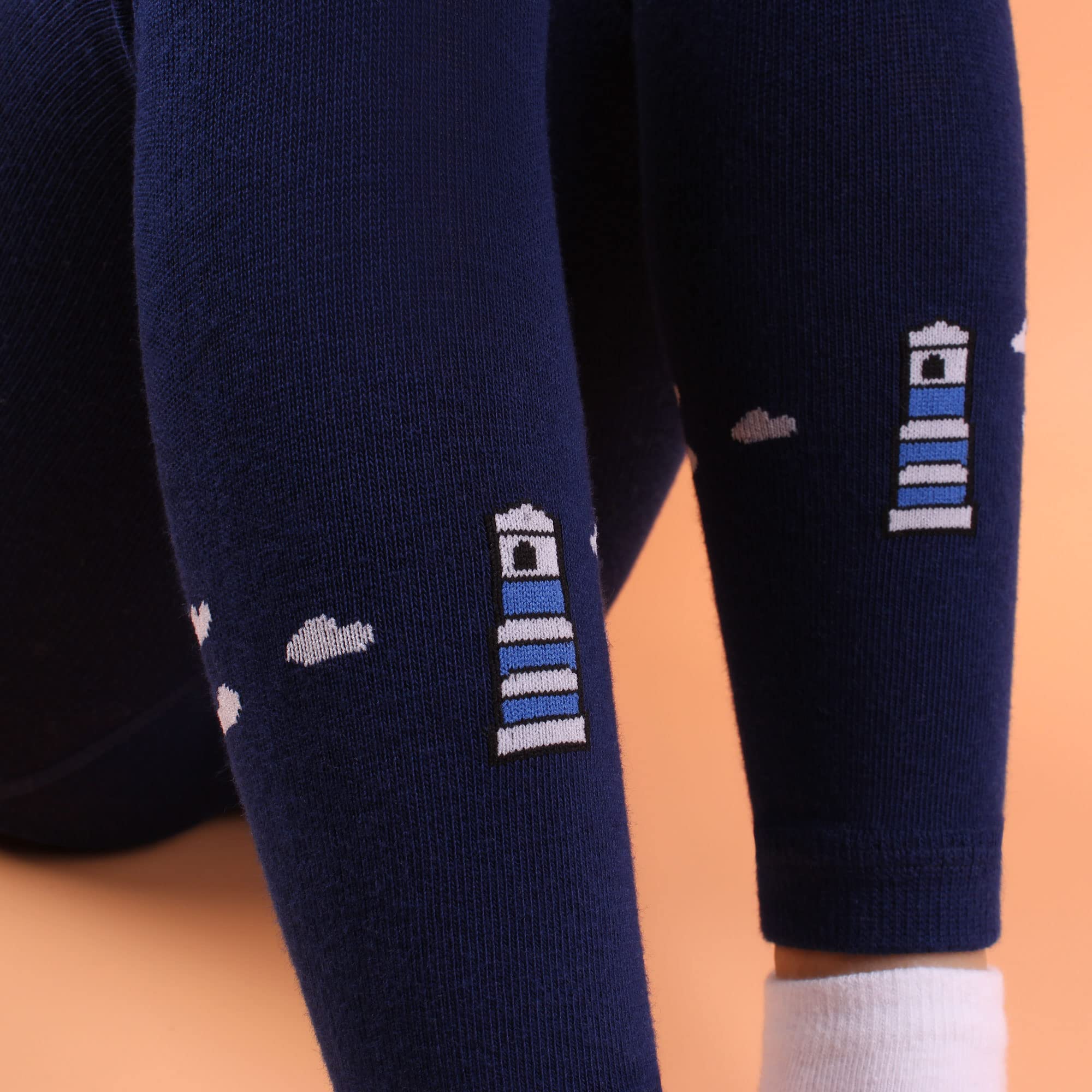 L&K-II 6er Pack Thermounterwäsche Kinder Jungen Leggings Kinder Hosen Pants Herbst Frühling Baumwolle Knöchellang 2786VA