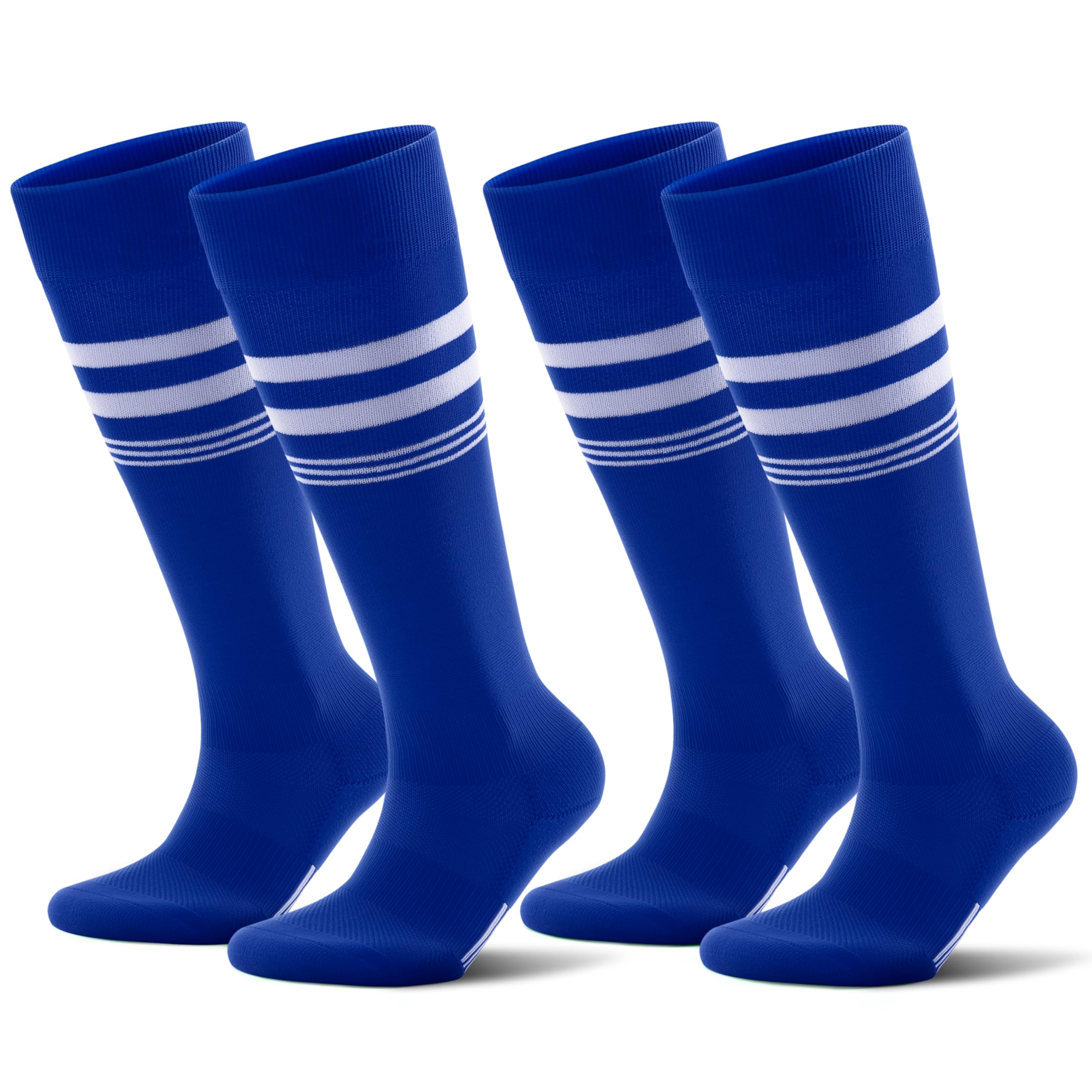 CS CELERSPORT Striped Soccer Athletic Knee High Socks for Kids Youth Adult
