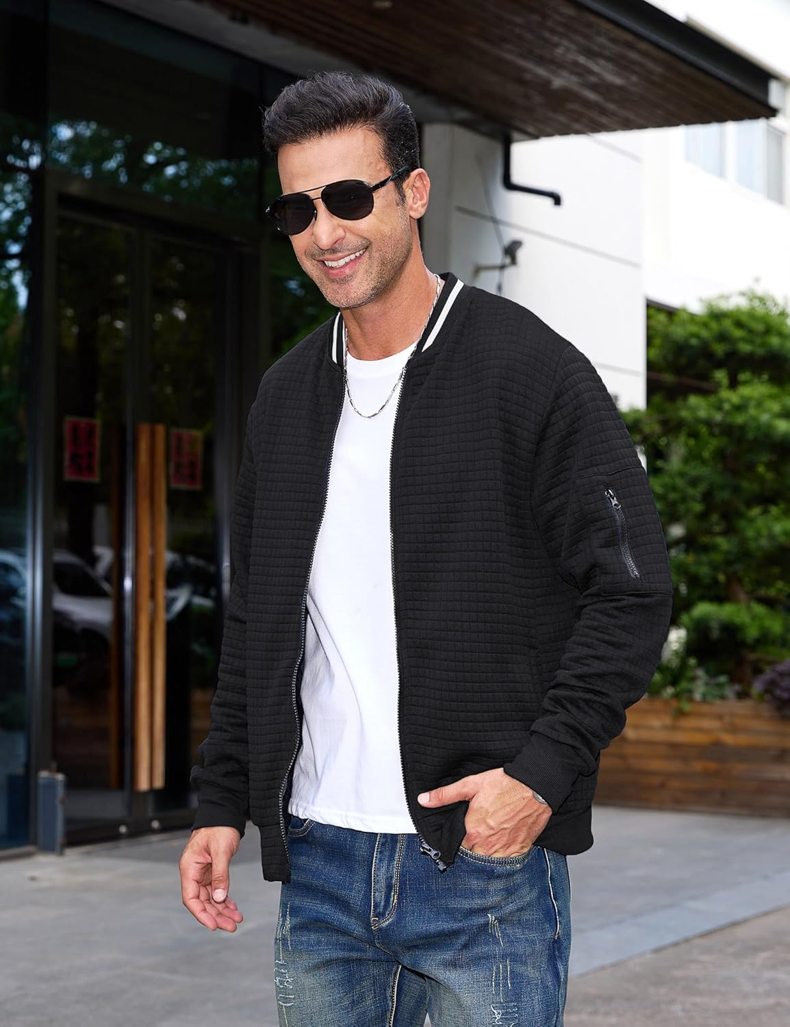 Jaqueta masculina leve casual leve para homens jaqueta bomber waffle casaco universitário com zíper em promoção! Veja a oferta e mais achadinhos de Jaquetas & Casacos 5 Hoje é o melhor dia para comprar Jaqueta masculina leve casual leve para homens jaqueta bomber waffle casaco universitário com zíper com aquele preço maroto! Promoção! Aproveite a oferta! 5