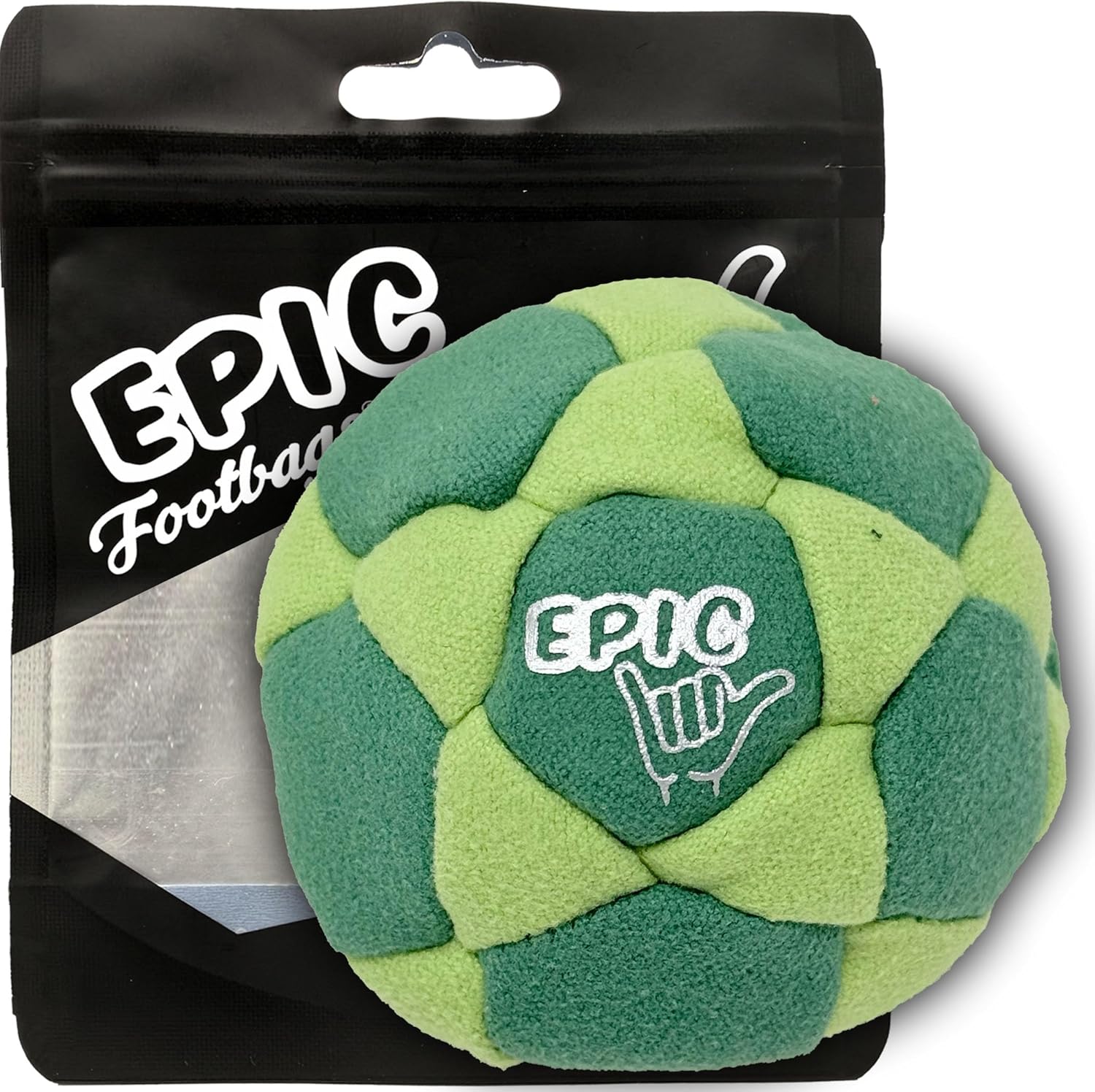 Epic Footbags Classic 32 Panel Suede Foot Bag, Handmade