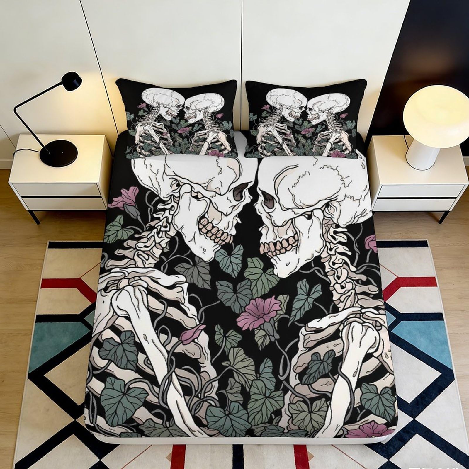3D Printed Floral Butterfly Fitted Sheet Microfiber Soft Breathable Mattress Cover for Bedroom, Dorm and Guest Room 90x200x25cm