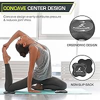 Vista 3 de ProsourceFit Yoga Knee Support Pads Set of 2, Non-Slip Knee Pad for Yoga, Pilates, Meditation, and Stretching; Exercise Yoga Accessories for Knee